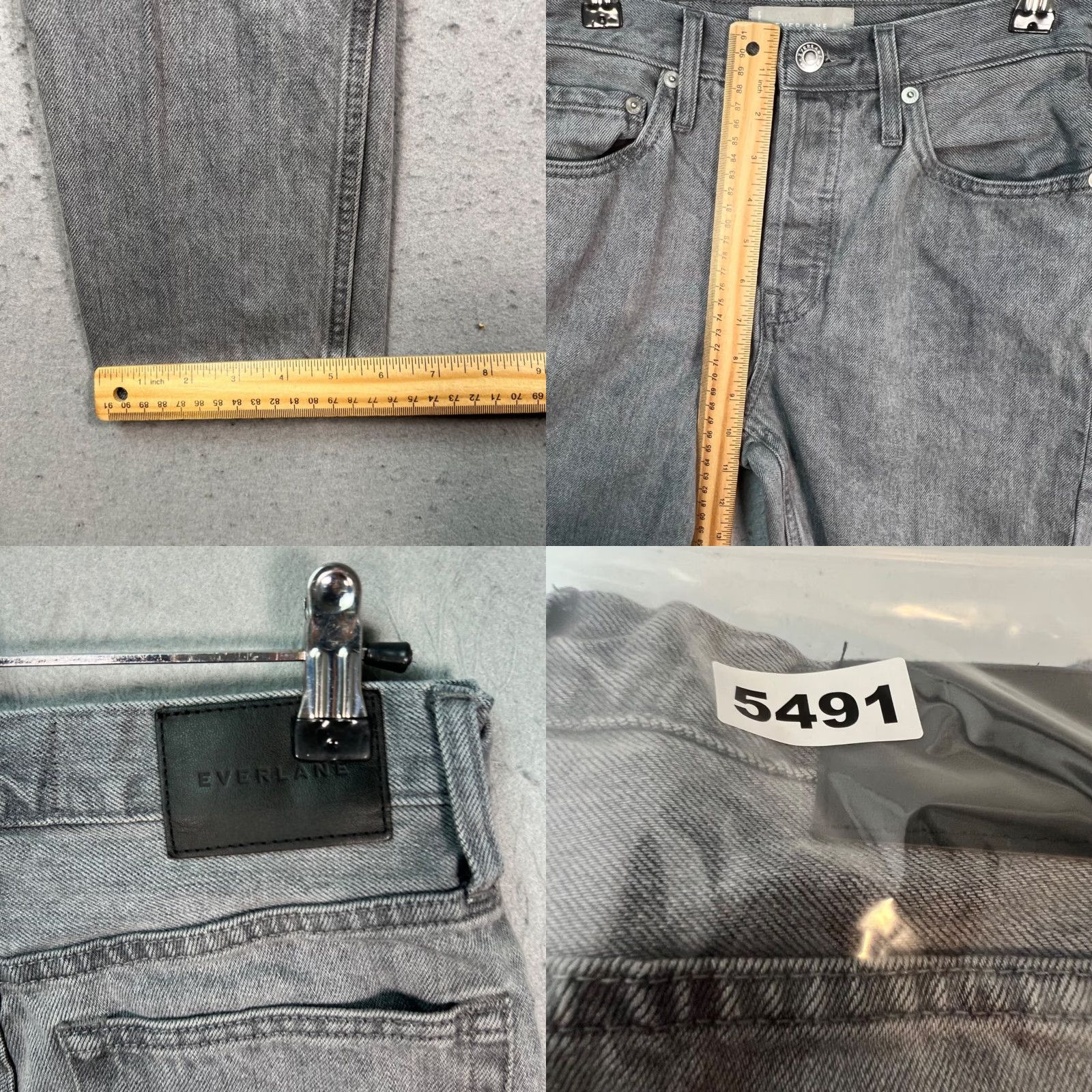 Everlane Everlane Jeans 90s Crop Gray Organic Cotton High-Waisted Womens Size 24 Denim Casual Womens Size 42" / US 20 - 8 Thumbnail