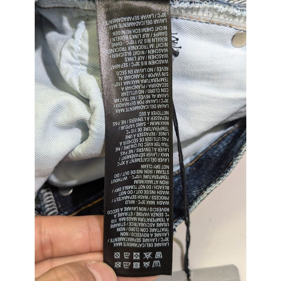 Balenciaga o1rshd1 Q:2 / Relaxed Jeans Denim Indigo in Deep Blue Size US 31 - 21 Thumbnail