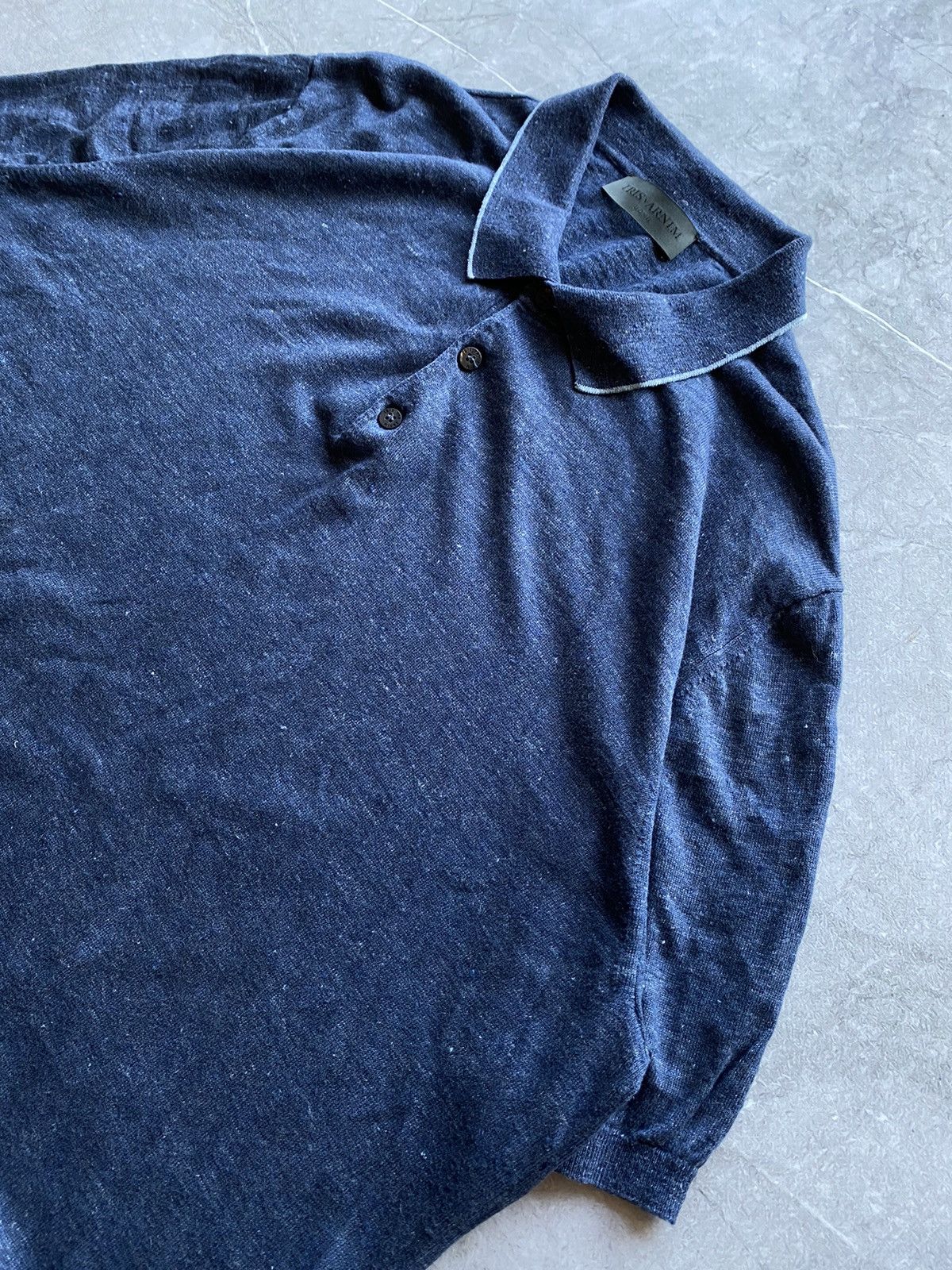 Iris von Arnim Iris von Arnim Uomo Relaxed Linen Polo Shirt Made in Italy Size US XXL / EU 58 / 5 - 4 Thumbnail