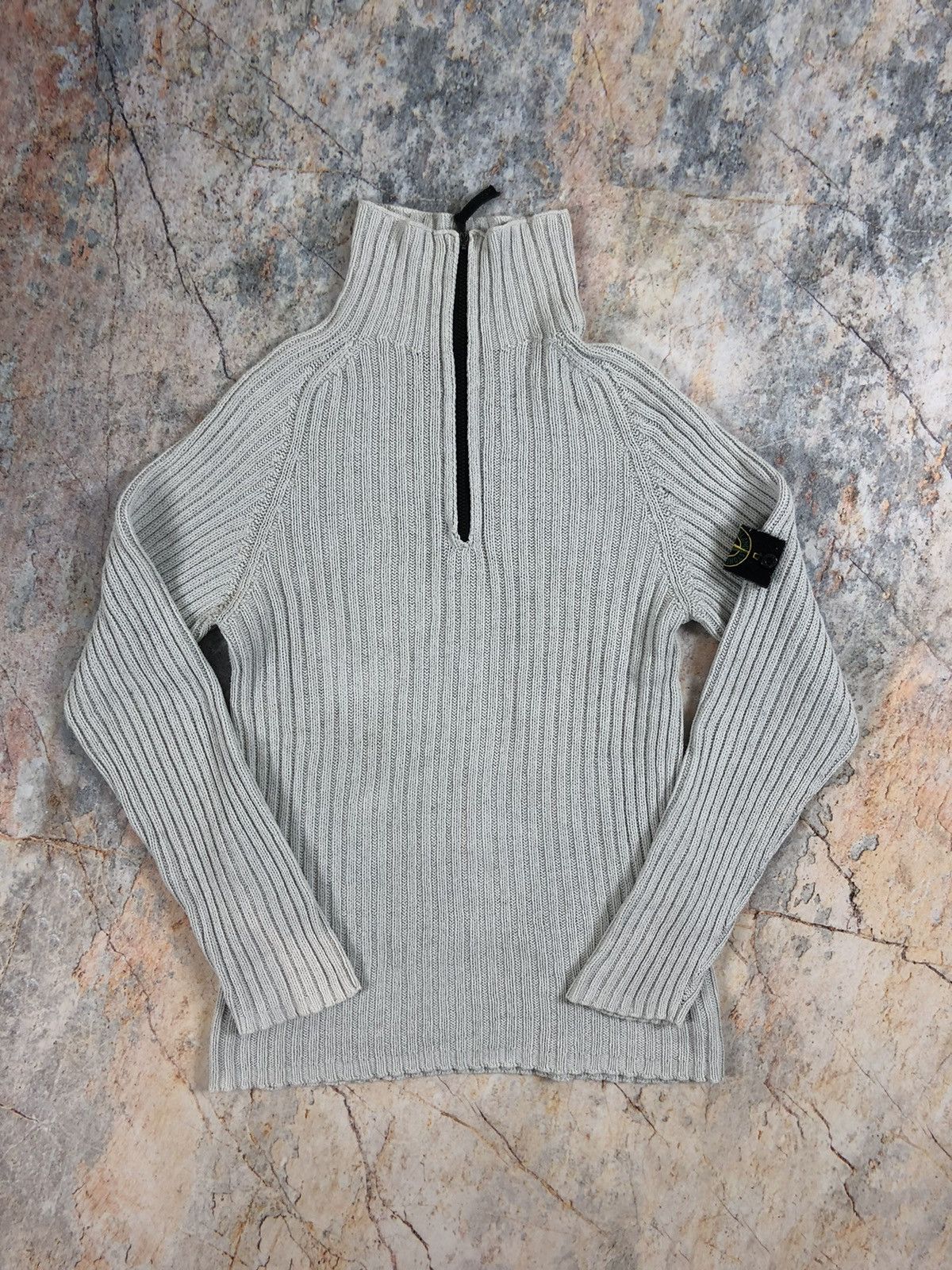Stone Island × Vintage Stone island vintage zip pullover sweater Size US L / EU 52-54 / 3 - 2 Thumbnail
