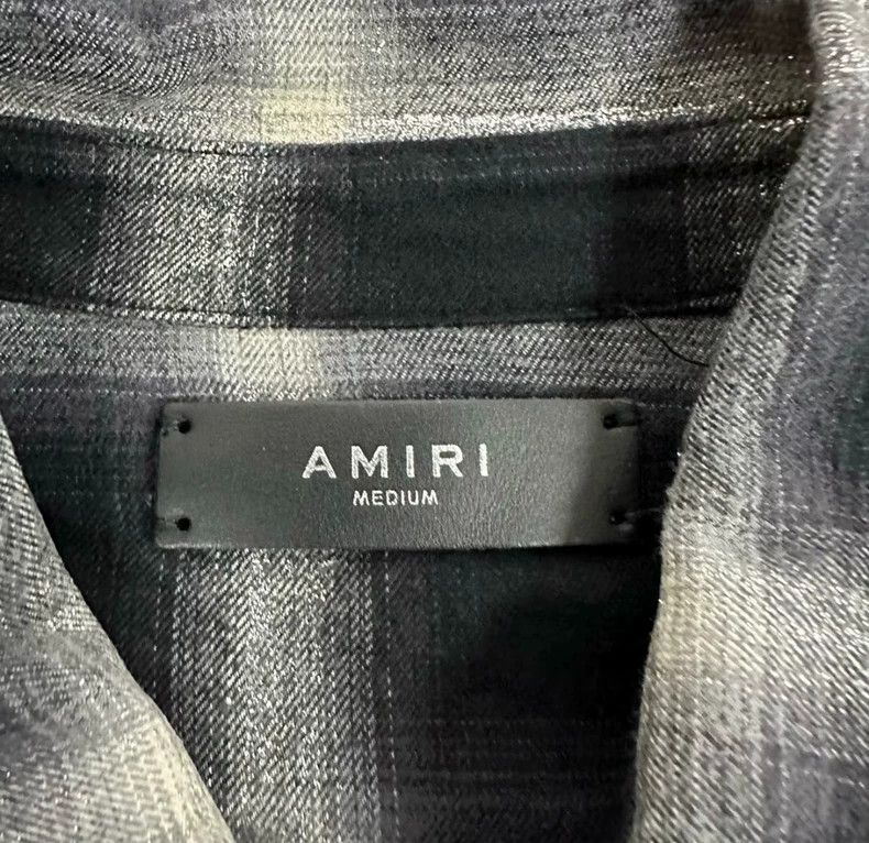Amiri Amiri Silver Thread Plaid Shirt Size US M / EU 48-50 / 2 - 5 Thumbnail