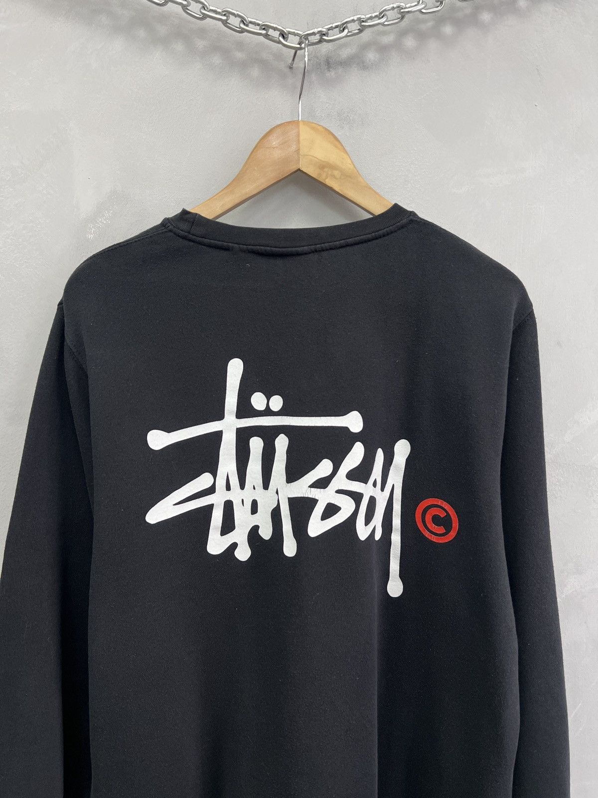 Stussy Stussy Small Logo Black Crewneck 90s Skate Street Style Size US L / EU 52-54 / 3 - 11 Thumbnail