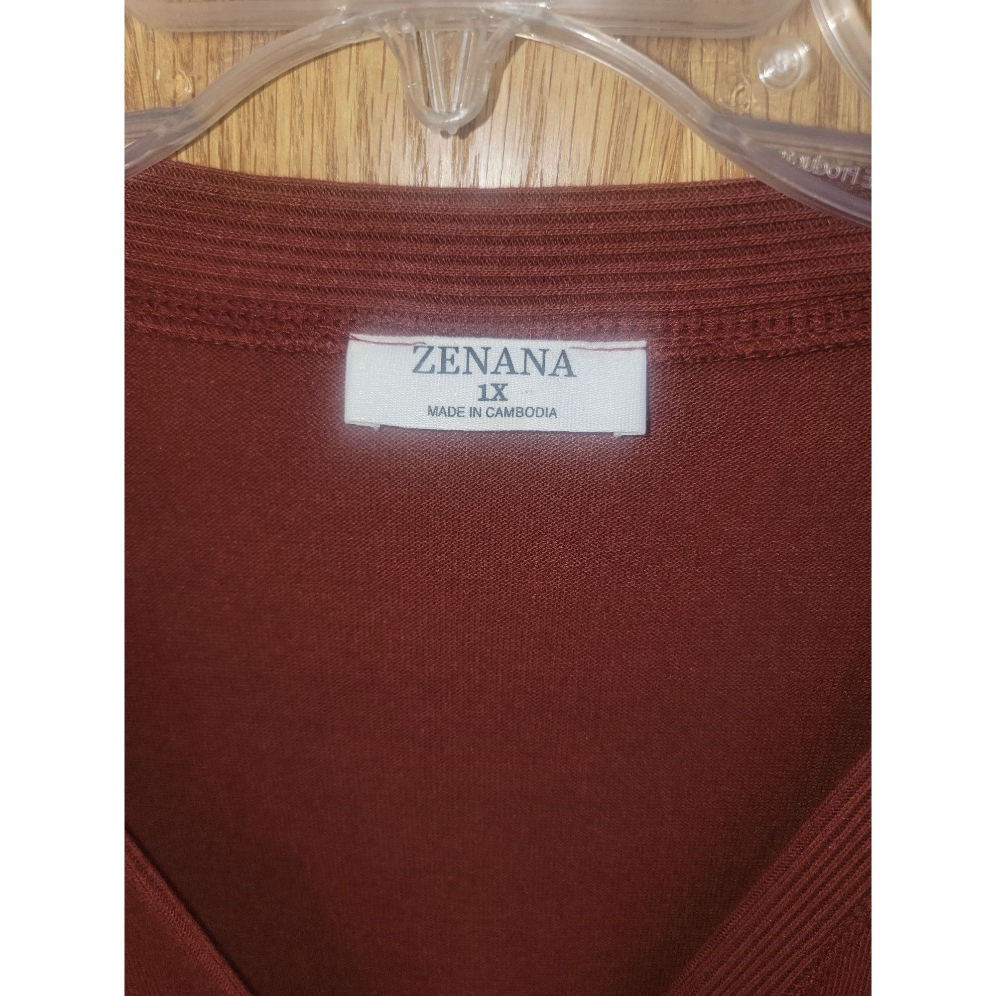 Other Zenana 1X Button-Down Burgundy Cardigan Sweater Size XL / US 12-14 / IT 48-50 - 2 Thumbnail