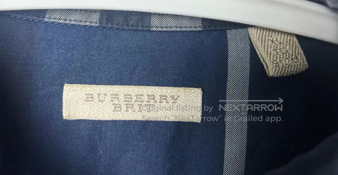 Burberry Burberry Navy Cotton Men's Shirt XL. Size US XL / EU 56 / 4 - 4 Thumbnail