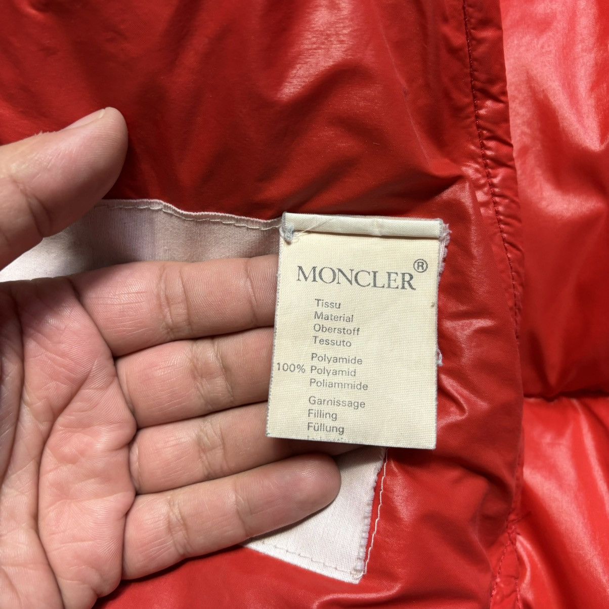 Moncler × Vintage Vintage 80’s Moncler Grenoble Red Puffer Down Jacket Size US M / EU 48-50 / 2 - 17 Thumbnail