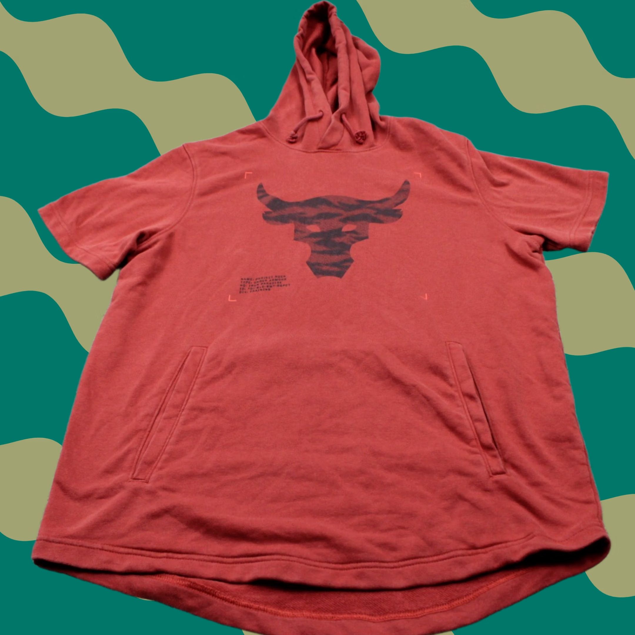 Under Armour Under Armour Project Rock Hooded Sweatshirt Hoodie Mens Medium Red Rock Theme Graphics Sweater Pullover Bodybuilding Gym Shirt Size US M / EU 48-50 / 2 - 1 Thumbnail