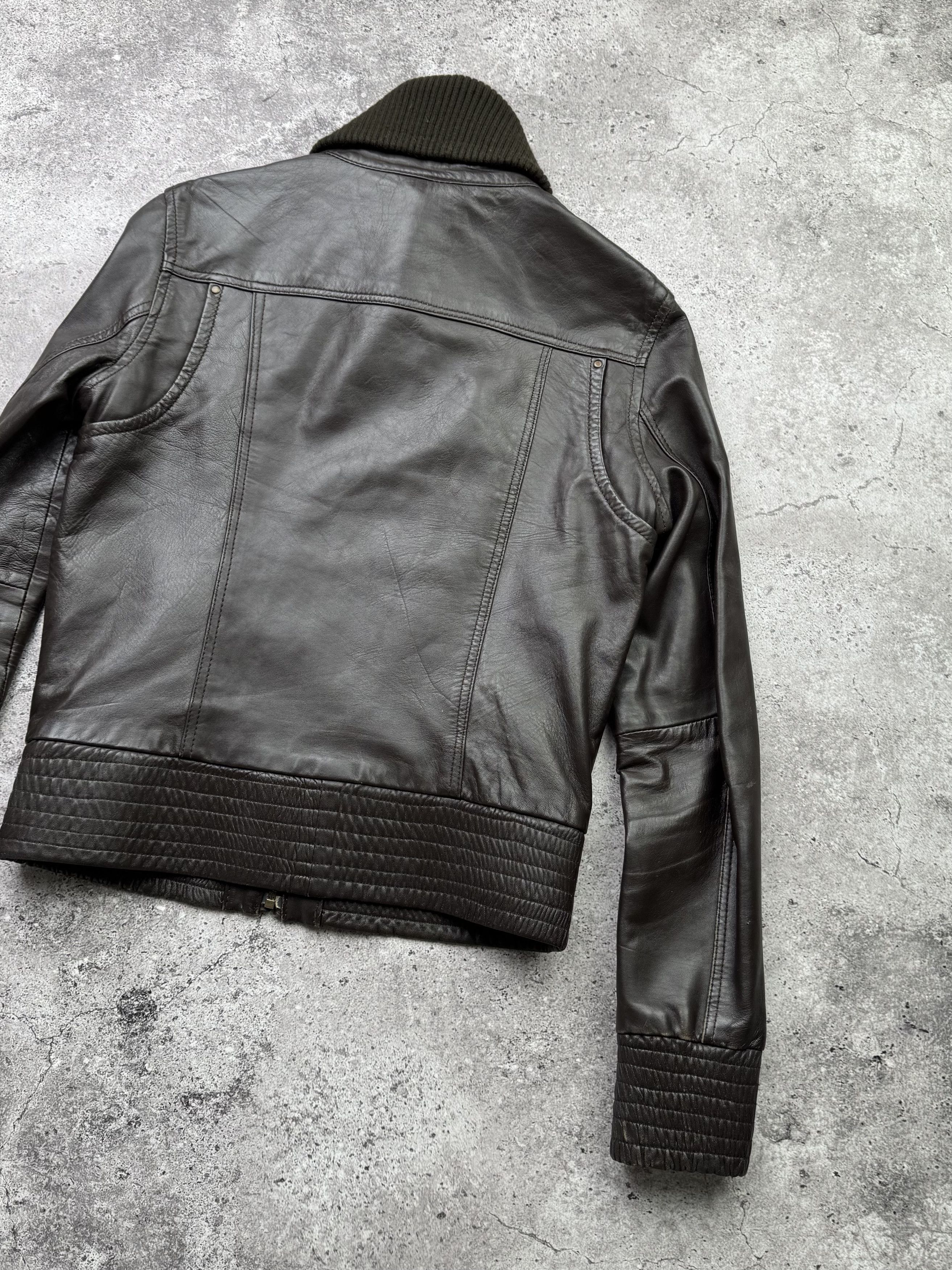 Japanese Brand Vintage Cropped Leather Jacket C397(V102) Size M / US 6-8 / IT 42-44 - 12 Thumbnail