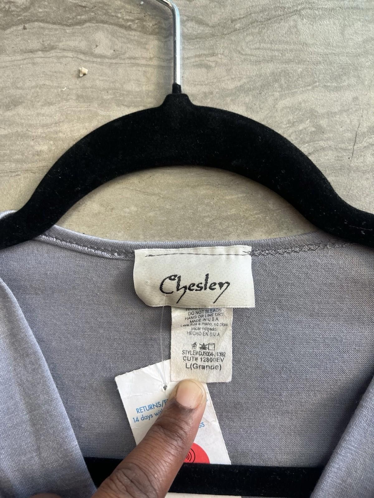 Other Chesley Large Grey Black Y2K Pocket Belted Tunic Cap Sleeves Size L / US 10 / IT 46 - 2 Thumbnail