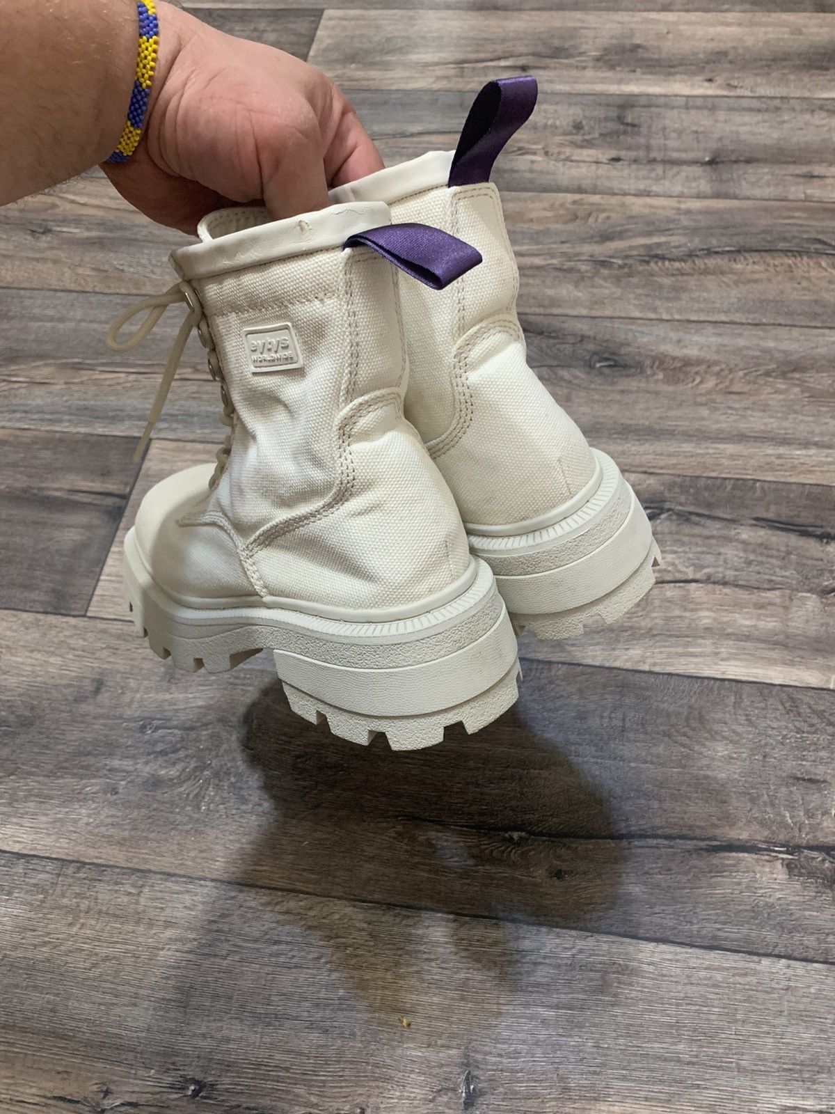 Eytys Eytys Off-White Canvas Michigan Boots US8,5 Size US 8.5 / IT 38.5 - 5 Thumbnail