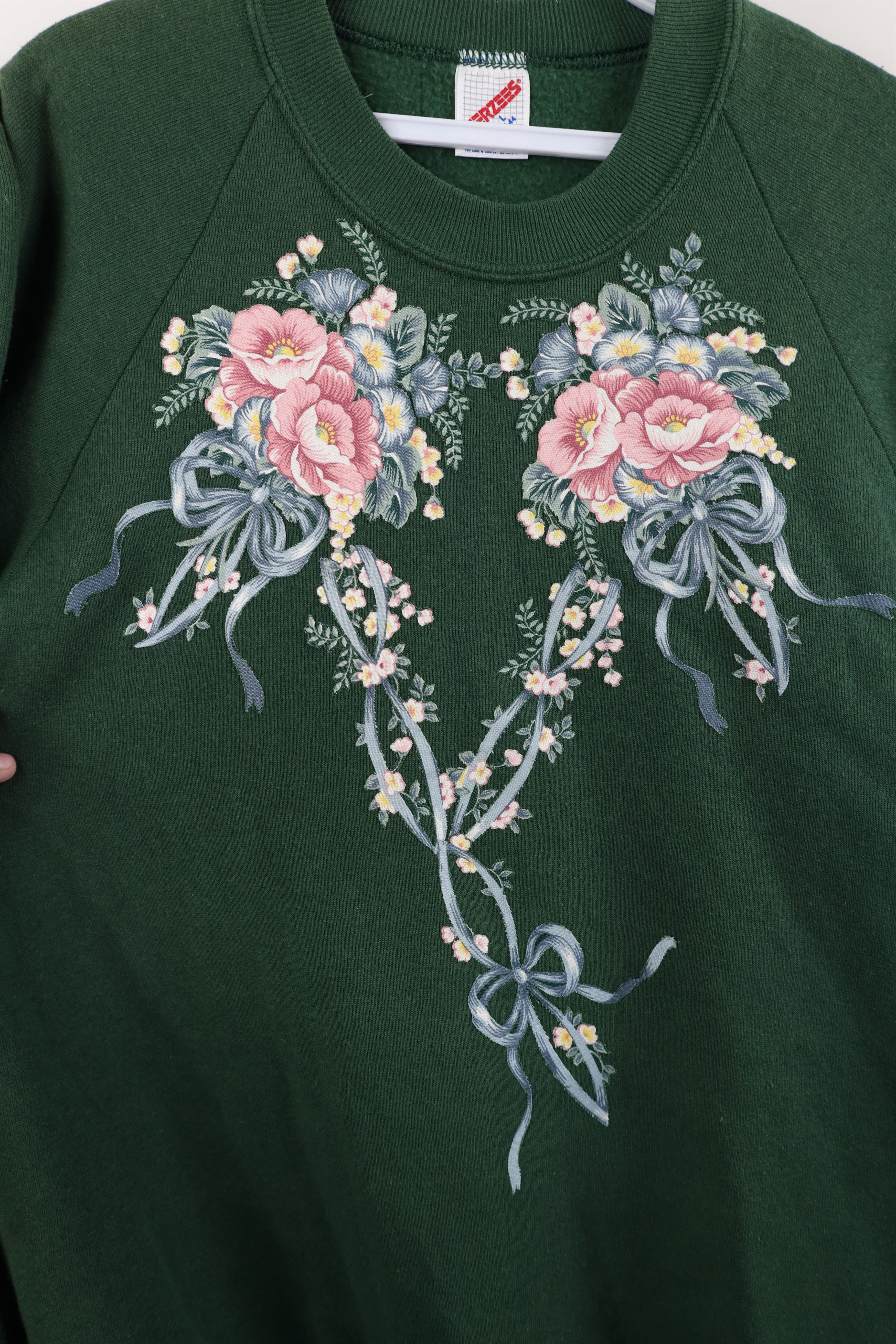 Vintage Vintage 90s Streetwear Primitive Flower Sweatshirt USA Size L / US 10 / IT 46 - 4 Thumbnail