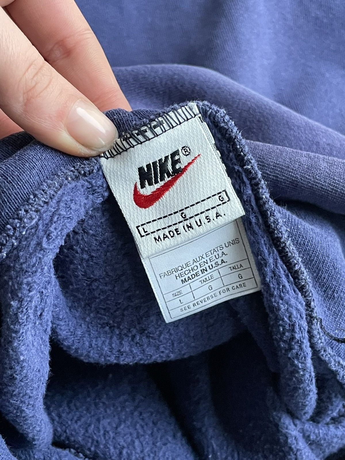 Nike Nike Purple Oversized sun faded swoosh 90s vibe vintage Size US L / EU 52-54 / 3 - 9 Thumbnail