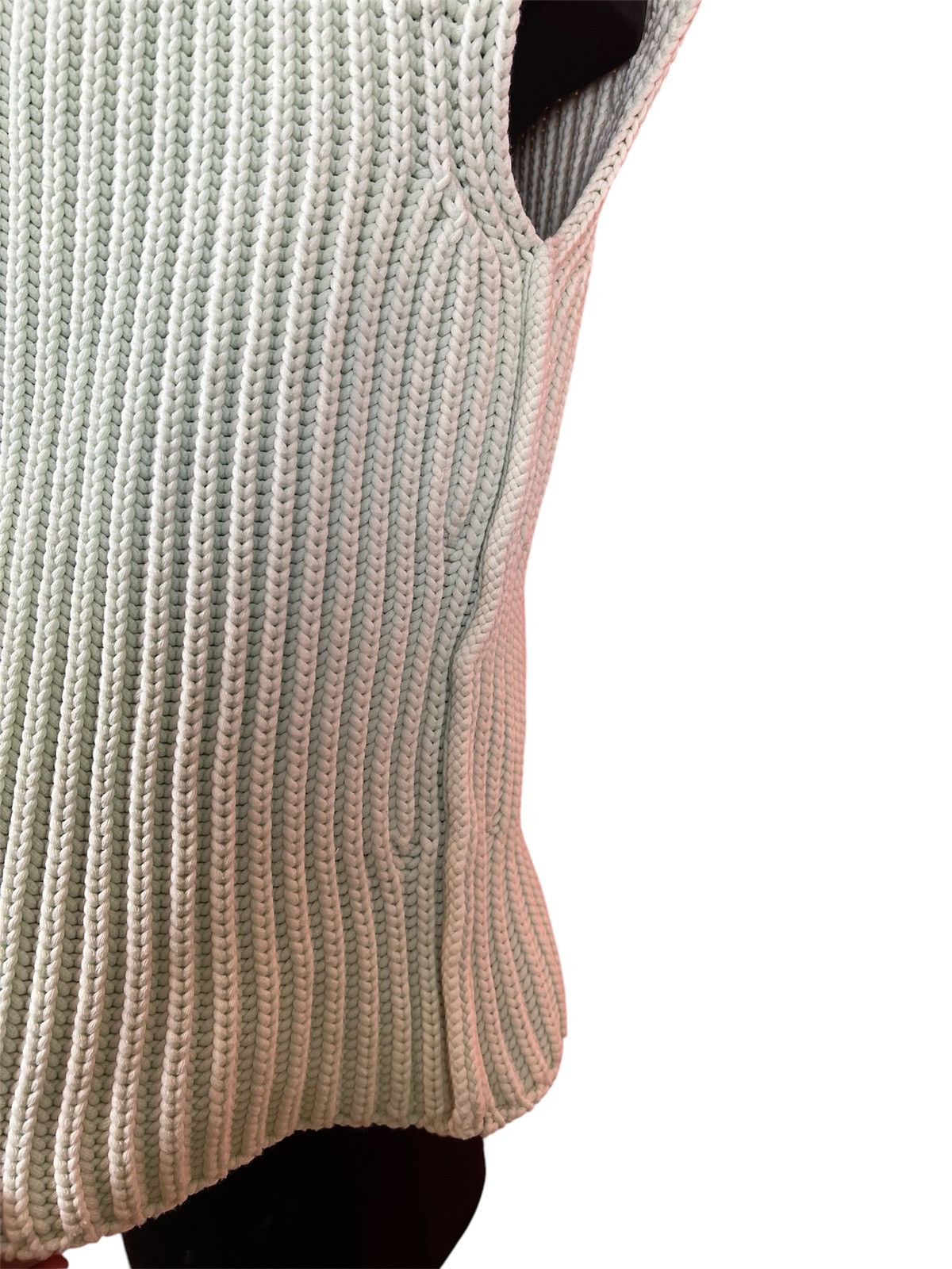 Sonia Rykiel Sonia Rykiel women's hard knit vest oversized green sweater Size L / US 10 / IT 46 - 6 Thumbnail