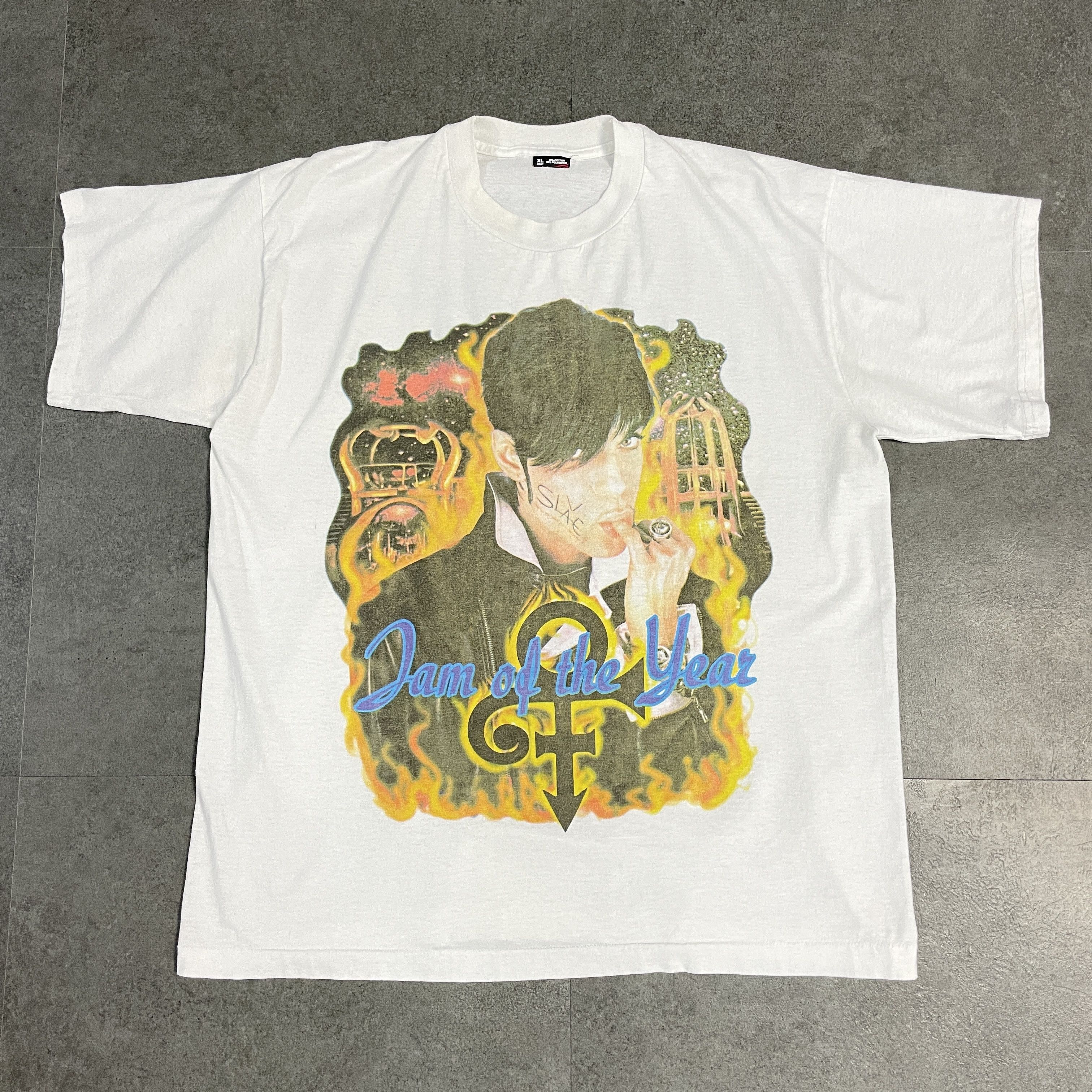 image of Band Tees x Prince Vintage 90's Prince Tour Shirt in White, Men's (Size XL)