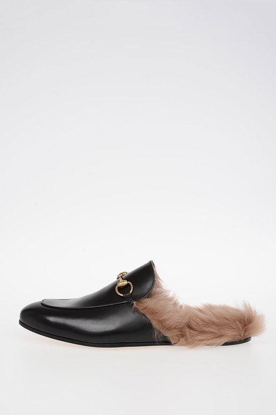 Gucci Leather Slipper with Fur Lining Size US 9.5 / IT 39.5 - 1 Thumbnail