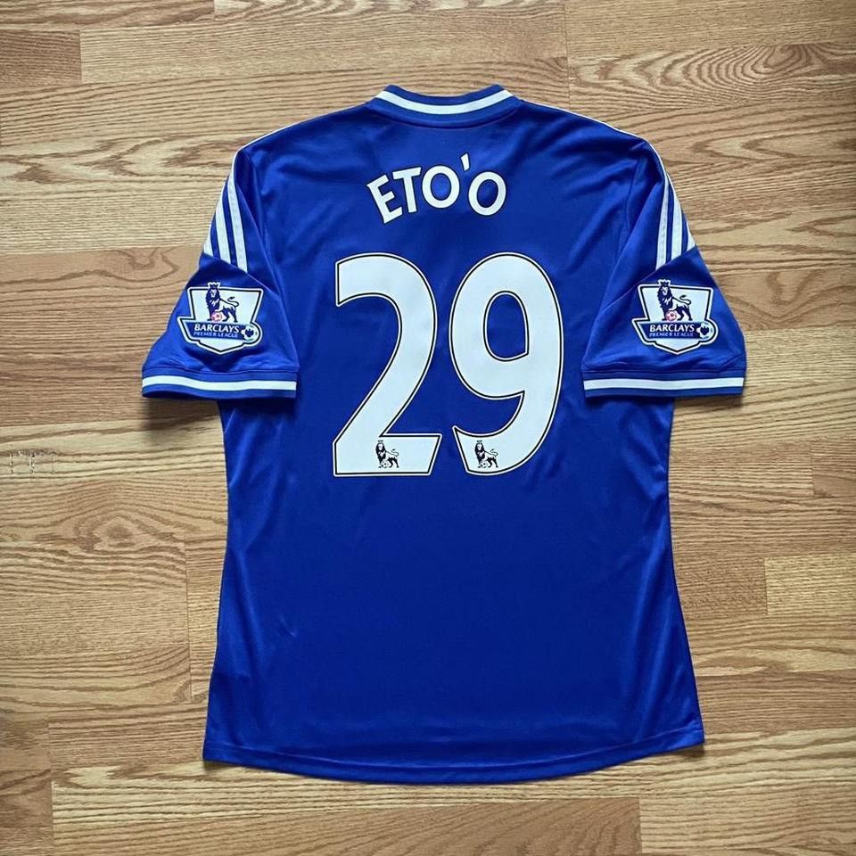 image of Adidas Chelsea Eto’O 2013 14 Home Premier League Jersey in Blue, Men's (Size Large)