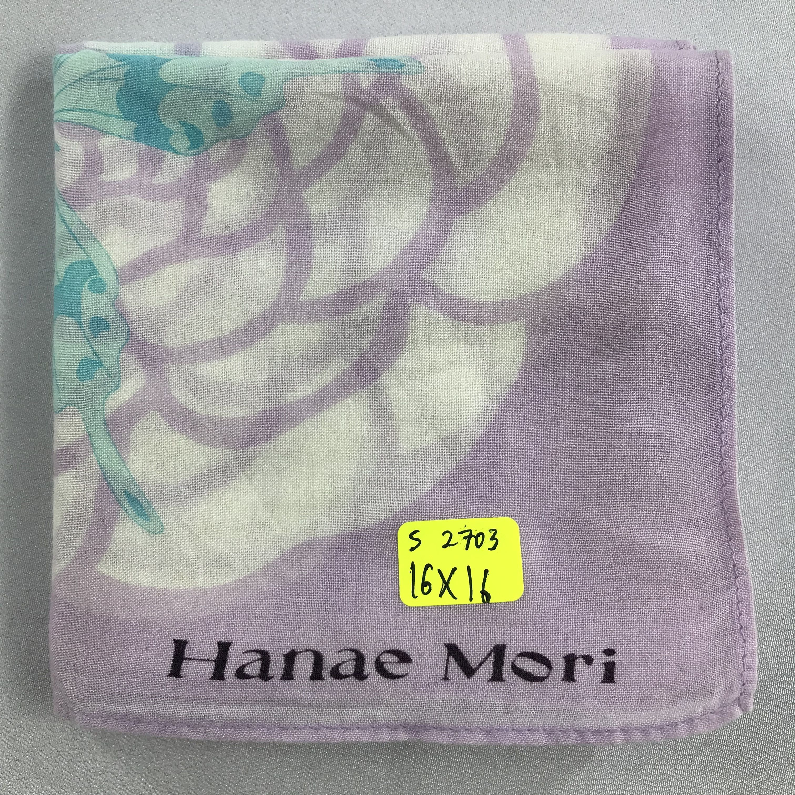 Hanae Mori × Vintage Hanae Mori Bandana / Handkerchief / Neckerchief - S2703 Size ONE SIZE - 5 Thumbnail