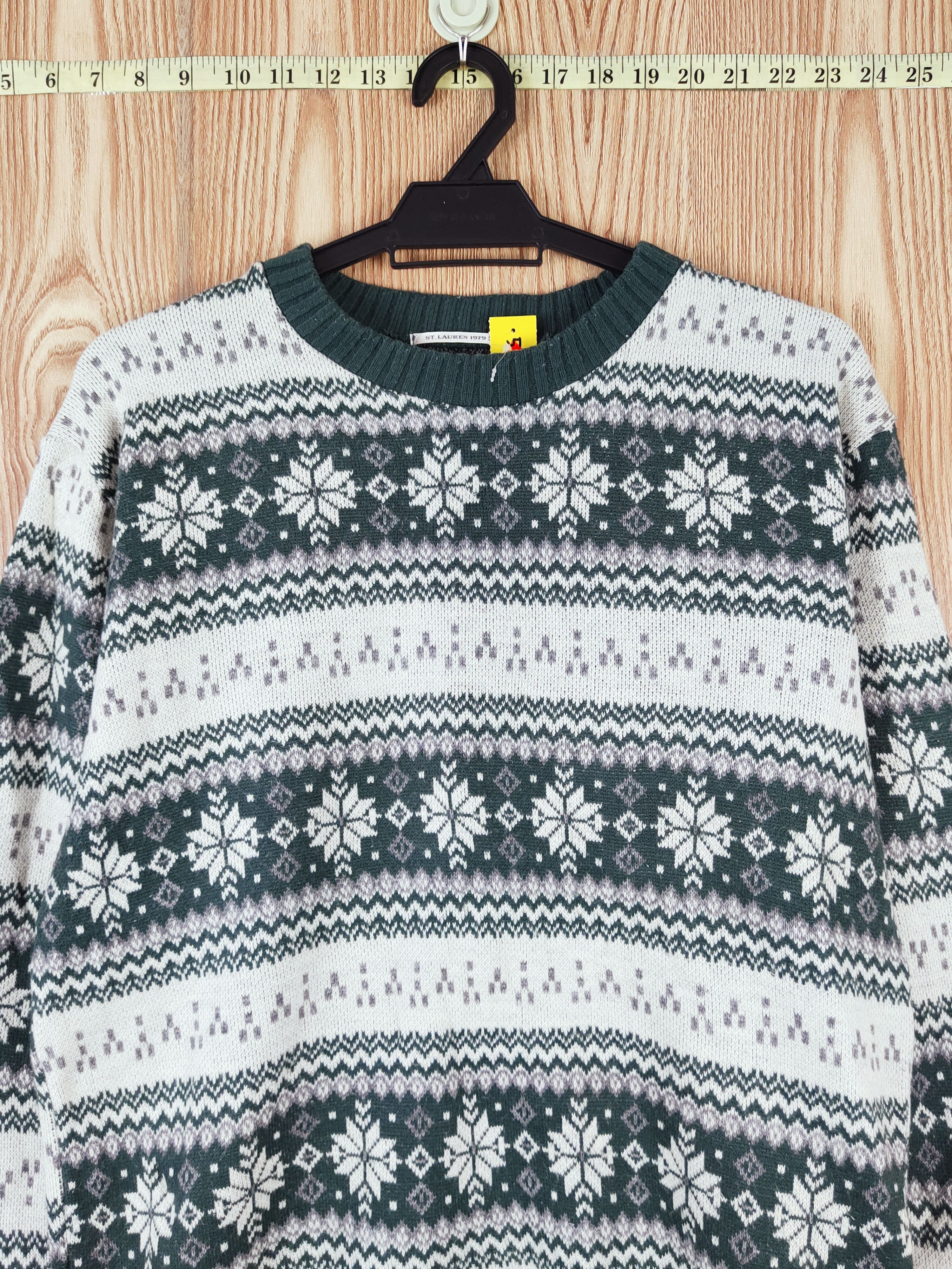 Japanese Brand × Vintage St. Lauren Emerald Knitwear Sweatshirts #W306 Size US M / EU 48-50 / 2 - 2 Thumbnail
