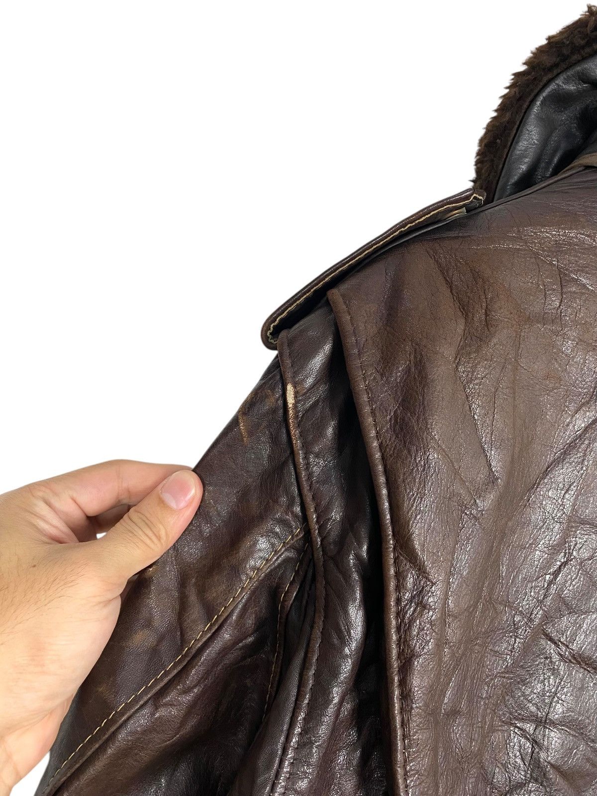 Schott Rare‼️ Vtg Schott N.Y.C G-1 Bomber Leather Fur Collar Usa Size US M / EU 48-50 / 2 - 20 Thumbnail