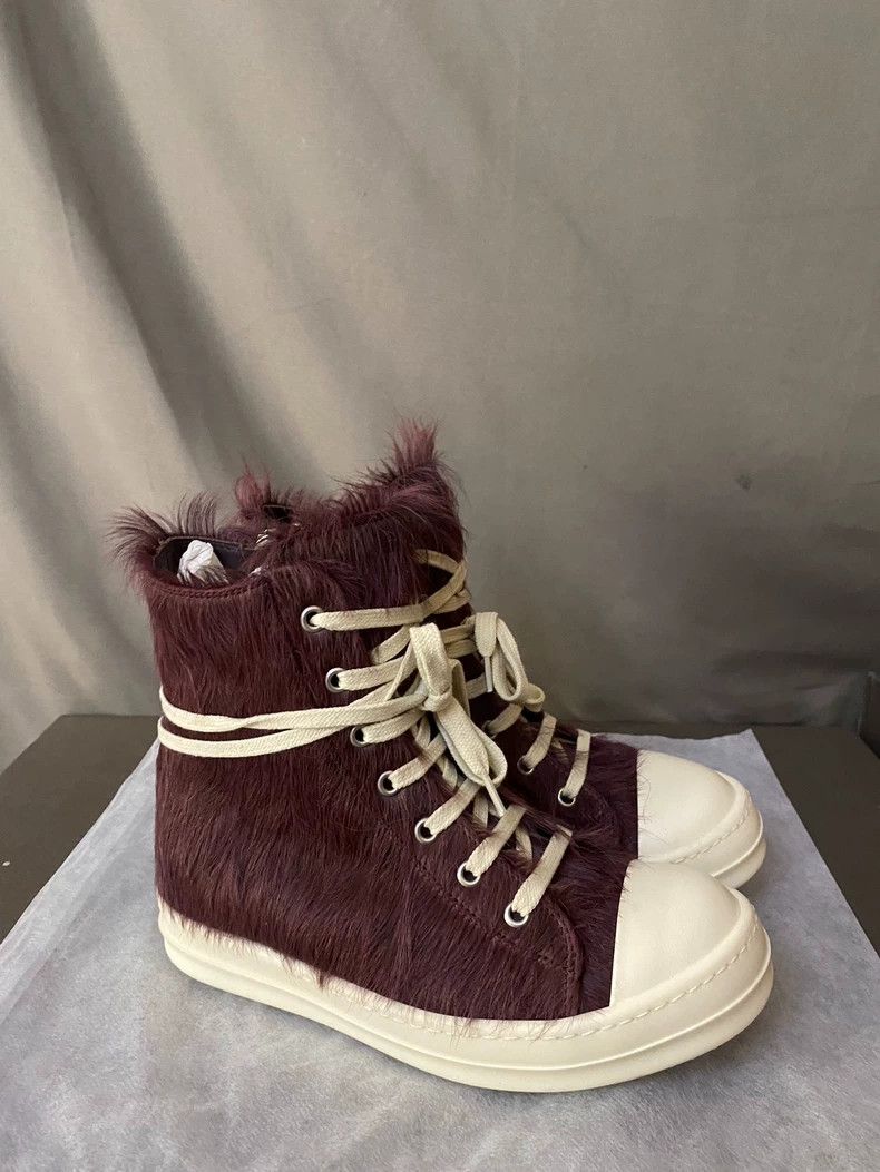 Rick Owens Rick Owens Main Line Purple Horse Hair Converse shoes Size US 5.5 / IT 35.5 - 3 Thumbnail