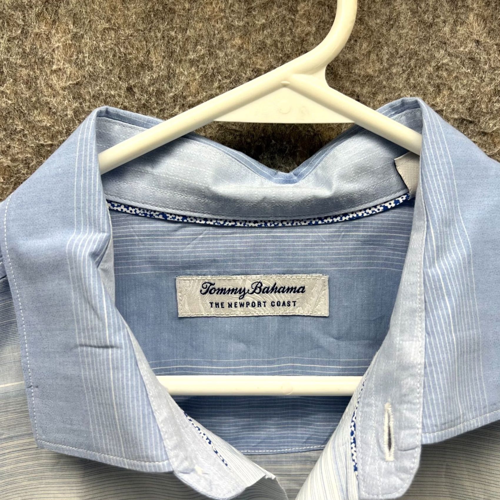 Tommy Bahama Tommy Bahama Shirt Mens Medium Blue White Button Down The Newport Coast Striped Size US M / EU 48-50 / 2 - 5 Thumbnail