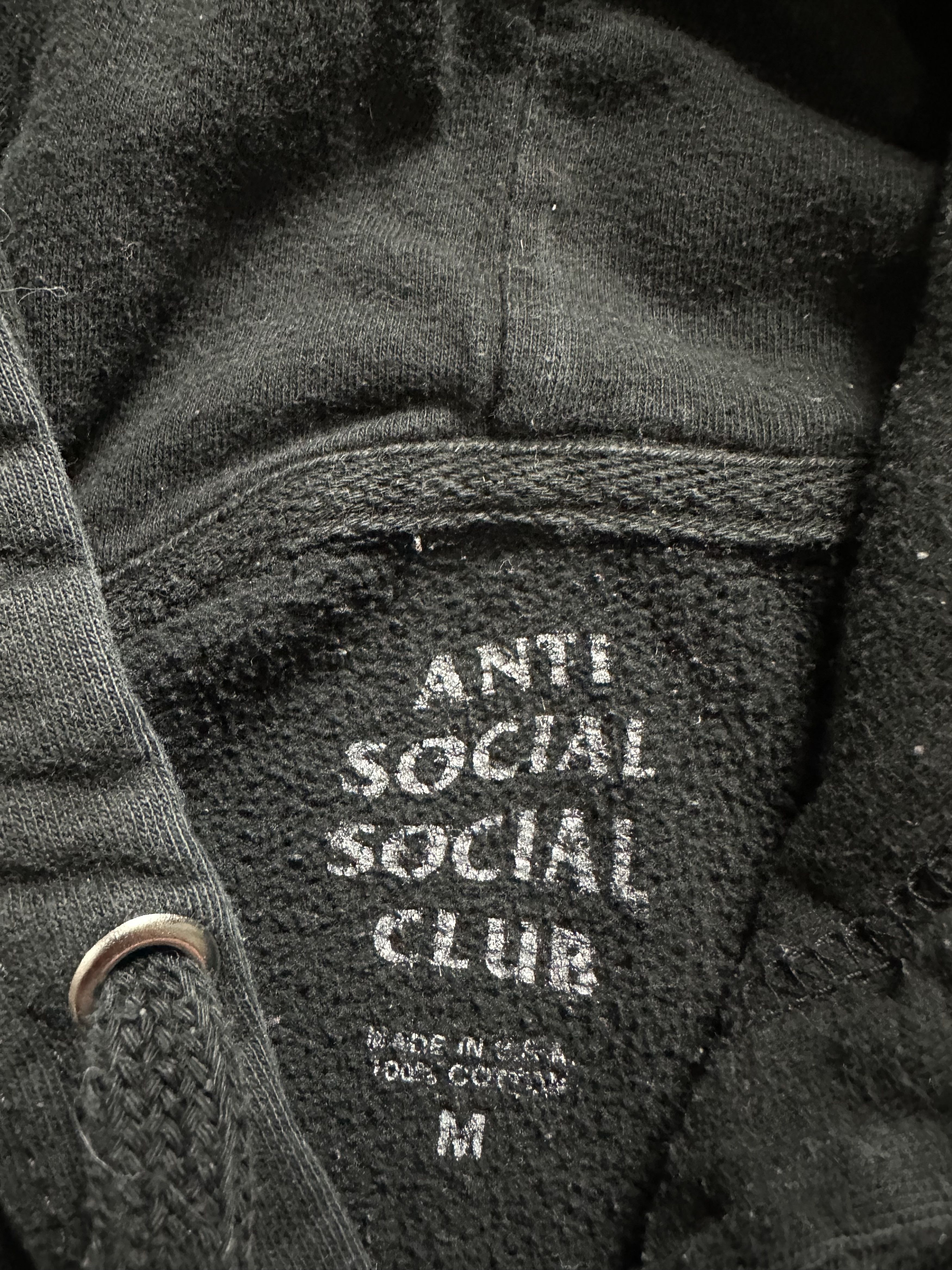 Anti Social Social Club ASSC Box Logo Hoodie Black / White Spellout Size US M / EU 48-50 / 2 - 5 Thumbnail