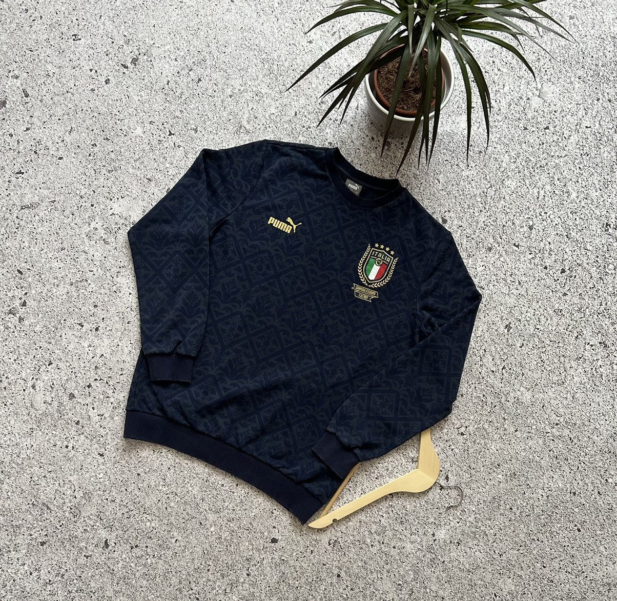 Puma Puma Italia European Championships 2021 Soccer Sweatshirt Size US M / EU 48-50 / 2 - 1 Thumbnail