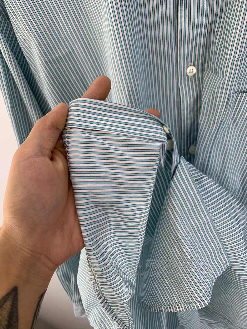 Balenciaga Balenciaga size 39 Blue Striped Long Sleeve Shirt Size US S / EU 44-46 / 1 - 6 Thumbnail