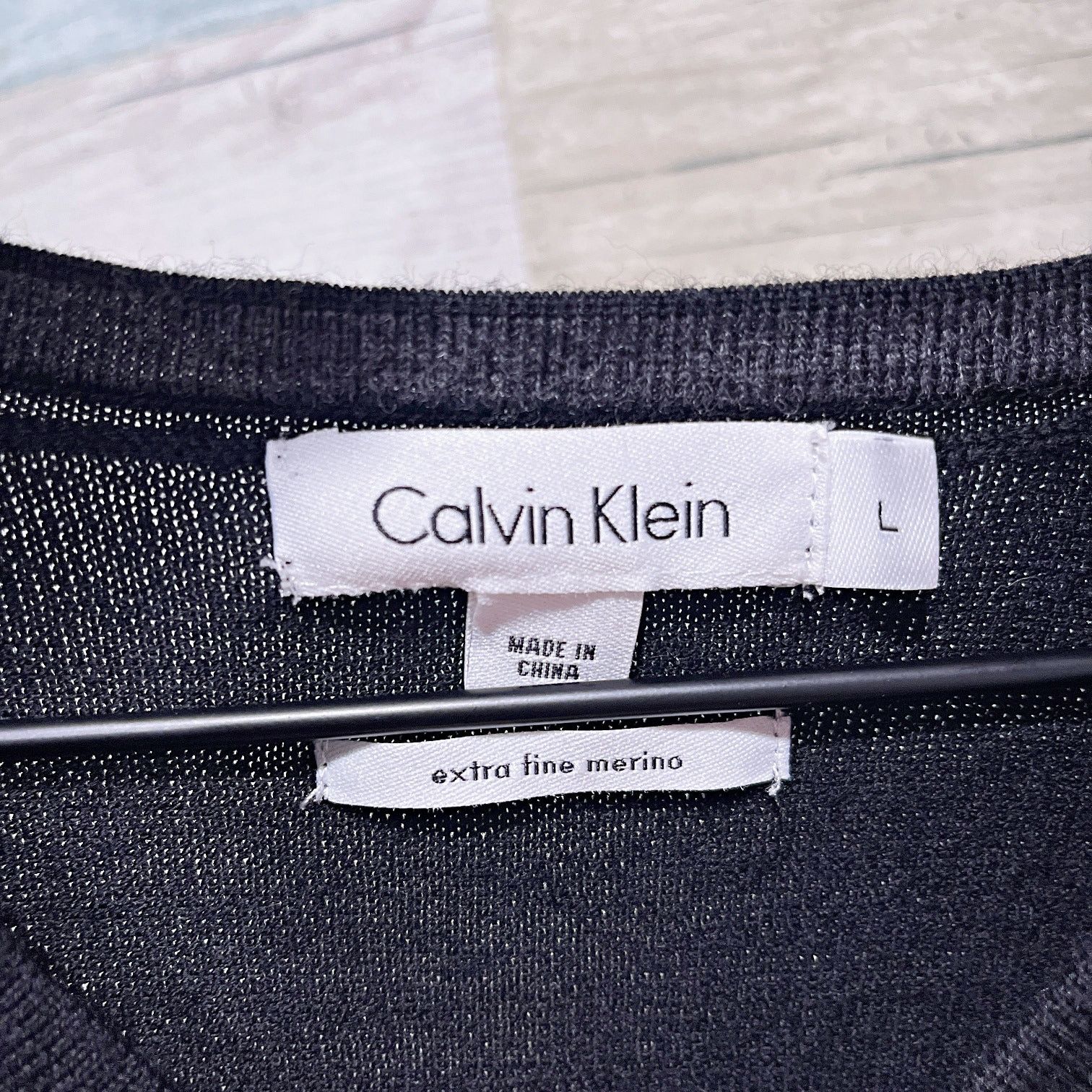 Calvin Klein Calvin Klein 100% Extra Fine Merino Wool Sweater Mens L Size US L / EU 52-54 / 3 - 5 Thumbnail