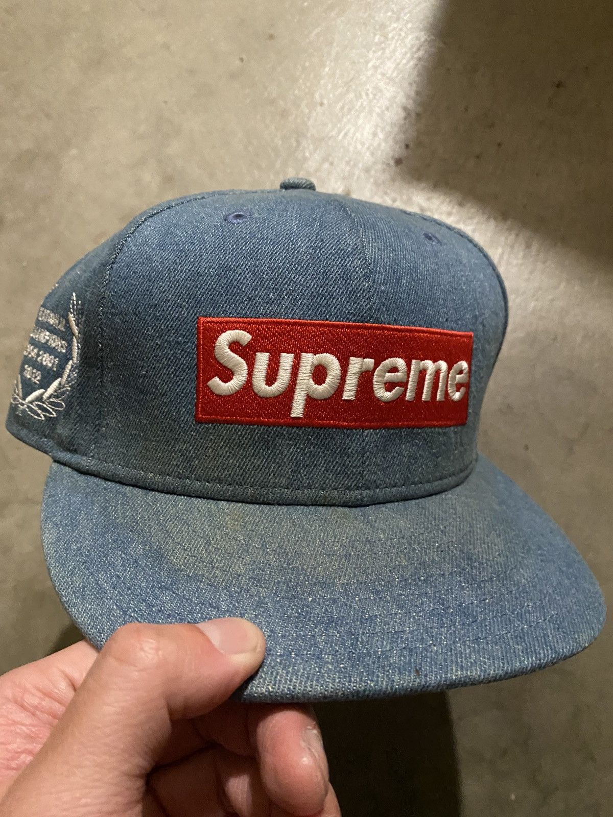 New Era × Supreme Supreme Hat New Era Denim Box Logo Hat SS12 Size ONE SIZE - 1 Thumbnail