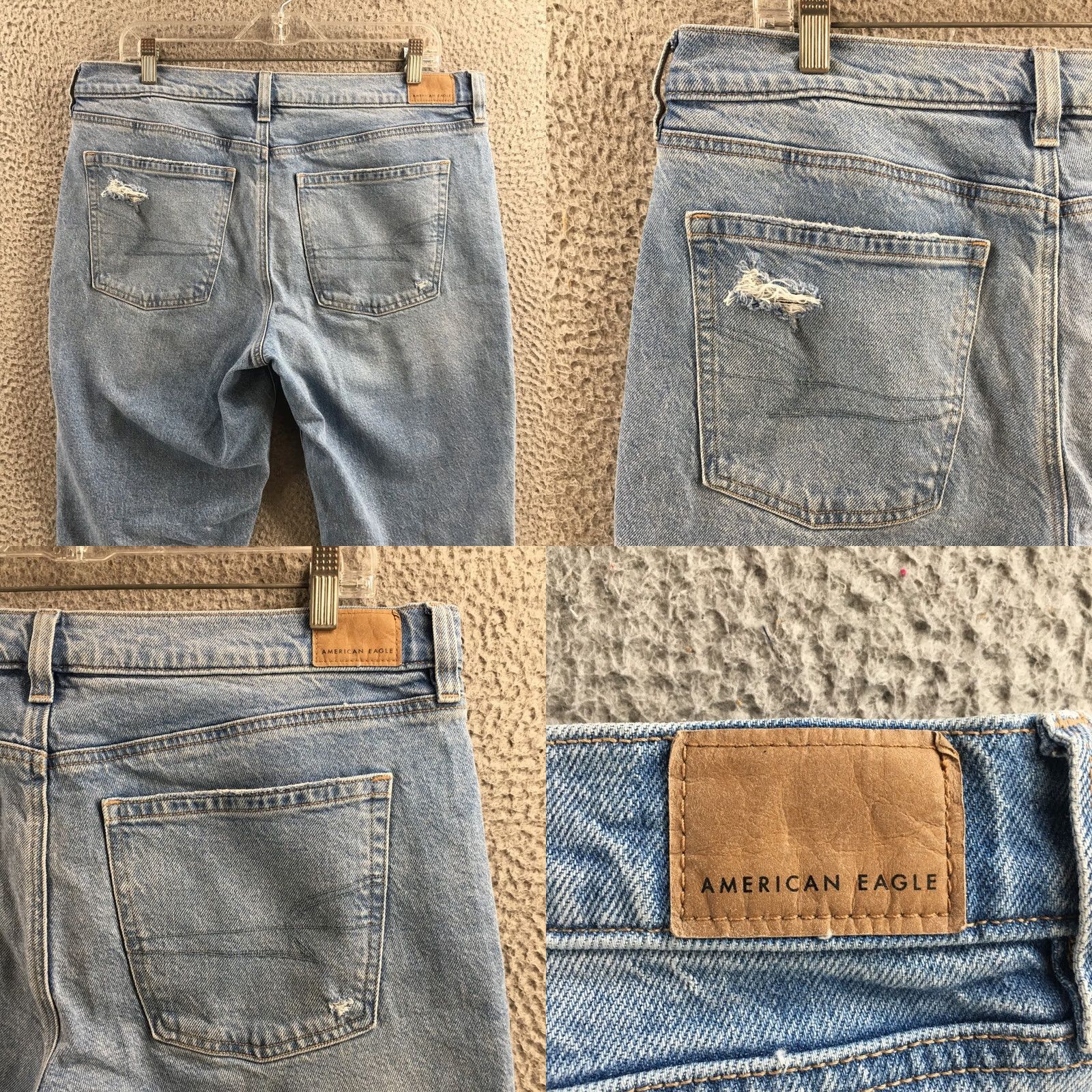 American Eagle Outfitters American Eagle Outfitters Straight Jeans Womens 14 Blue Mid Rise Denim 36x30 Regular Waist 5-Pocket Size 36" / US 14 / IT 50 - 10 Thumbnail