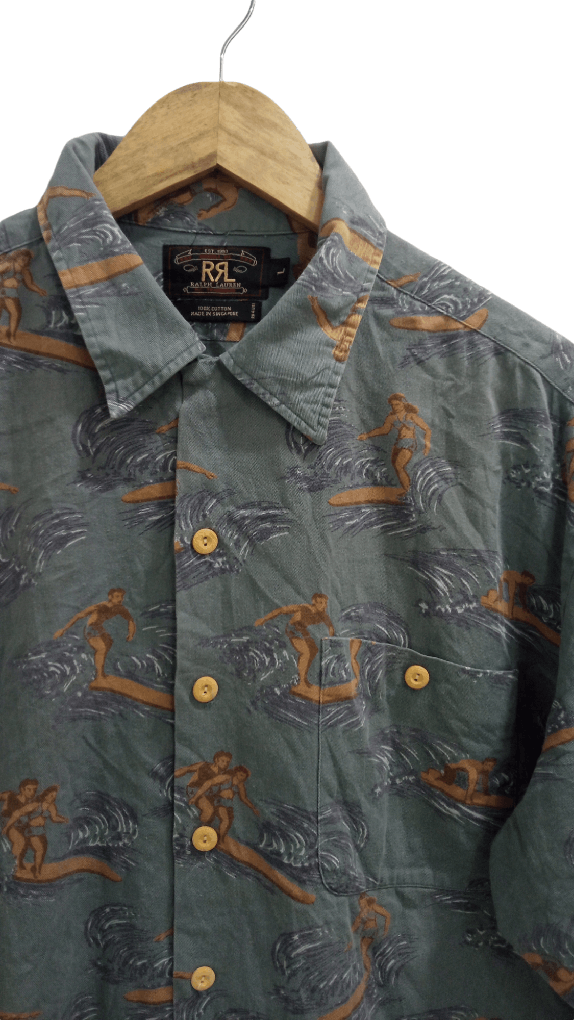 RRL Ralph Lauren × Ralph Lauren 🔥🔥RRL Ralph Lauren Full Print Hawaii Motif Shirt Size US L / EU 52-54 / 3 - 17 Thumbnail