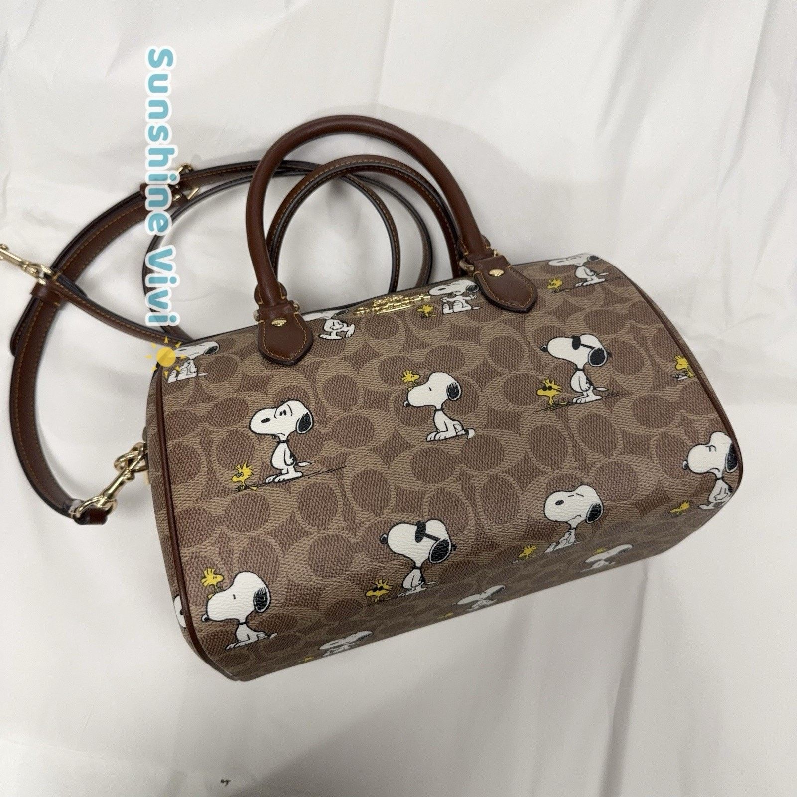 Coach NWT Coach X Peanuts Rowan Satchel Bag Snoopy Print CBM33 Size ONE SIZE - 6 Thumbnail