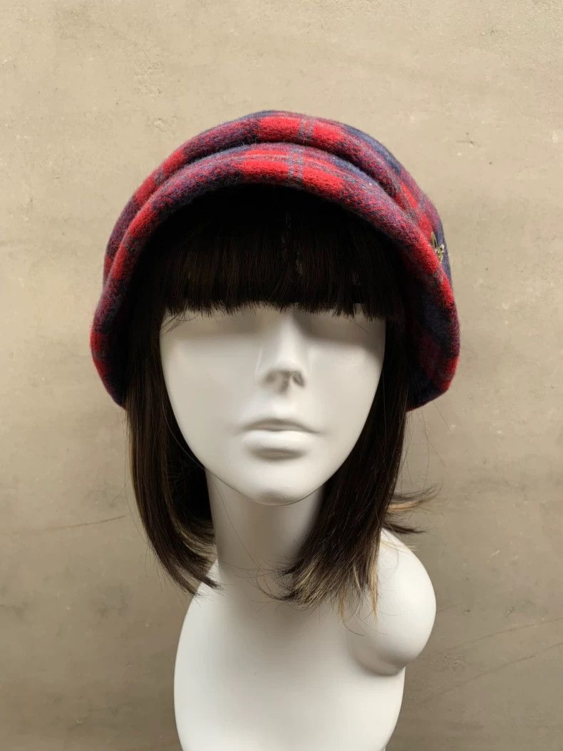 Vivienne Westwood Vivienne Westwood Red and blue checkered cap Size ONE SIZE - 2 Thumbnail
