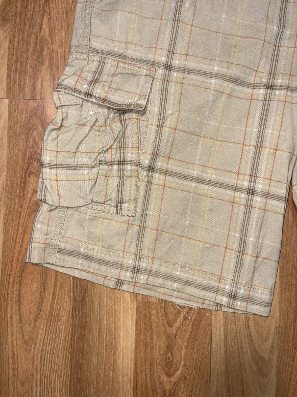 Japanese Brand VTG Y2K Iron Jeans Plaid Cargo Shorts Oversized Baggy Fit Size US 38 / EU 54 - 4 Thumbnail