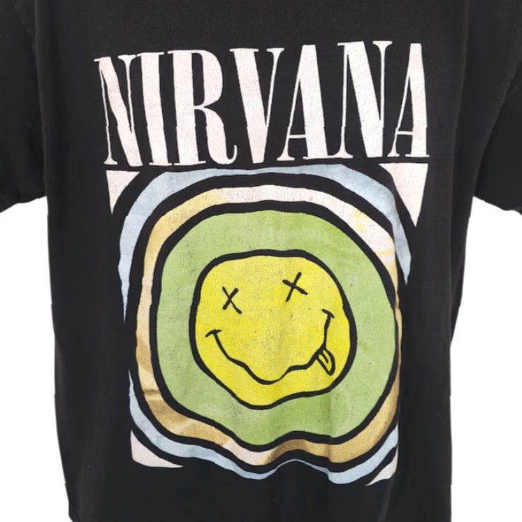 Etro VINTAGE Nirvana Shirt Mens L Black 90s Grunge Band Tee Size US L / EU 52-54 / 3 - 2 Thumbnail