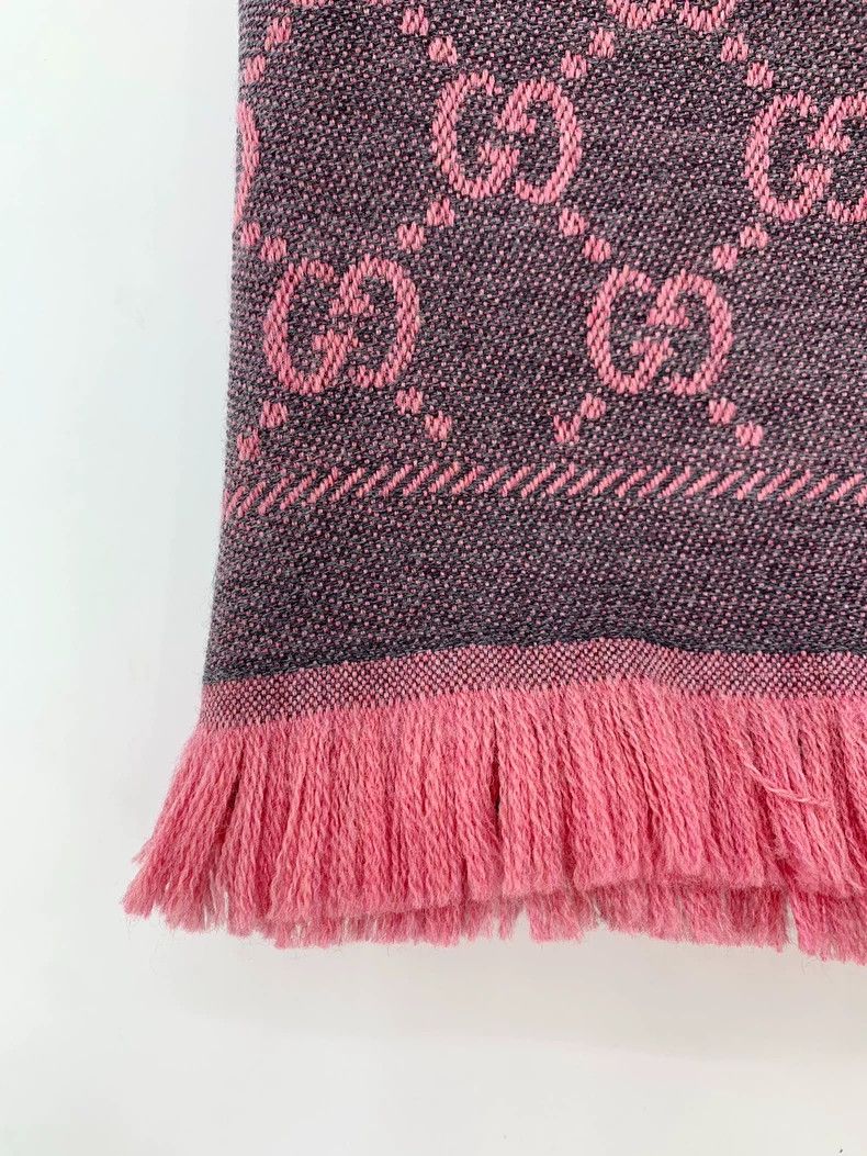 Gucci Gucci Gray and pink color block logo double G full print do Size ONE SIZE - 4 Thumbnail