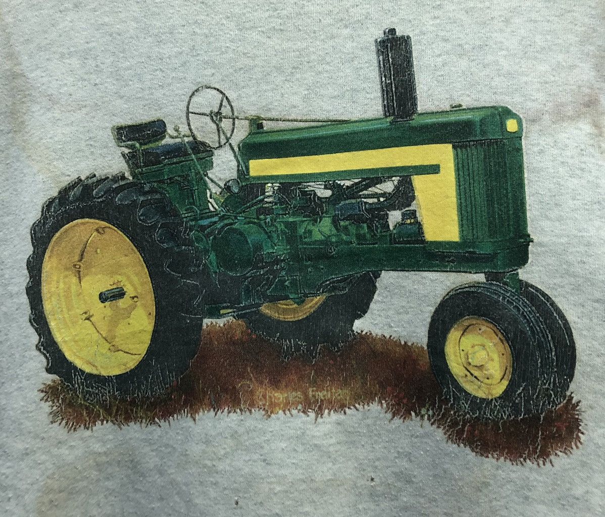 Vintage Vintage Fruit Of The Loom John Deere Tractor Sweatshirt Size US XL / EU 56 / 4 - 3 Thumbnail
