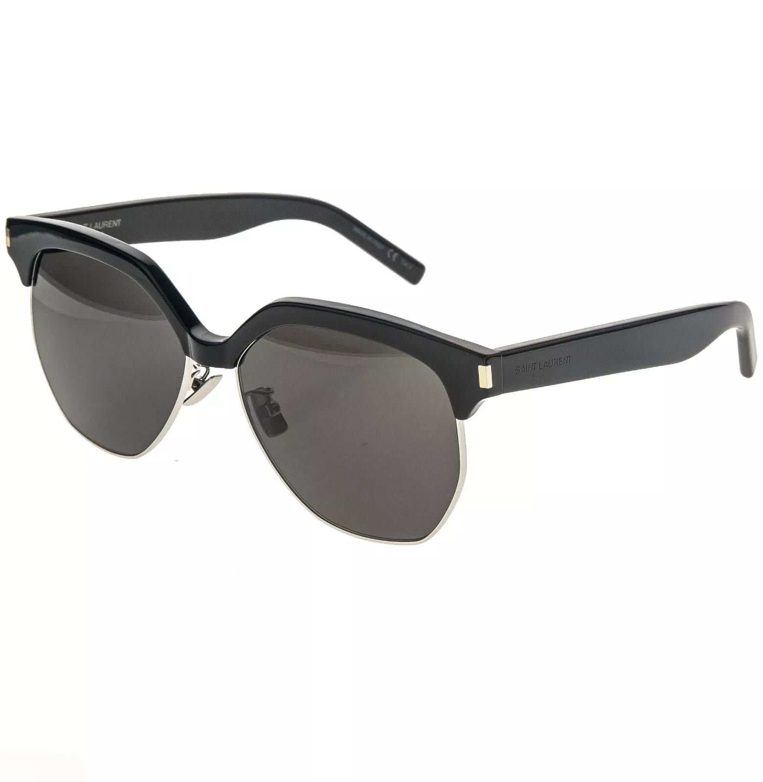 Yves Saint Laurent SAINT LAURENT 408 SL408 Black Silver Runway Sunglasses 002 Size ONE SIZE - 9 Thumbnail