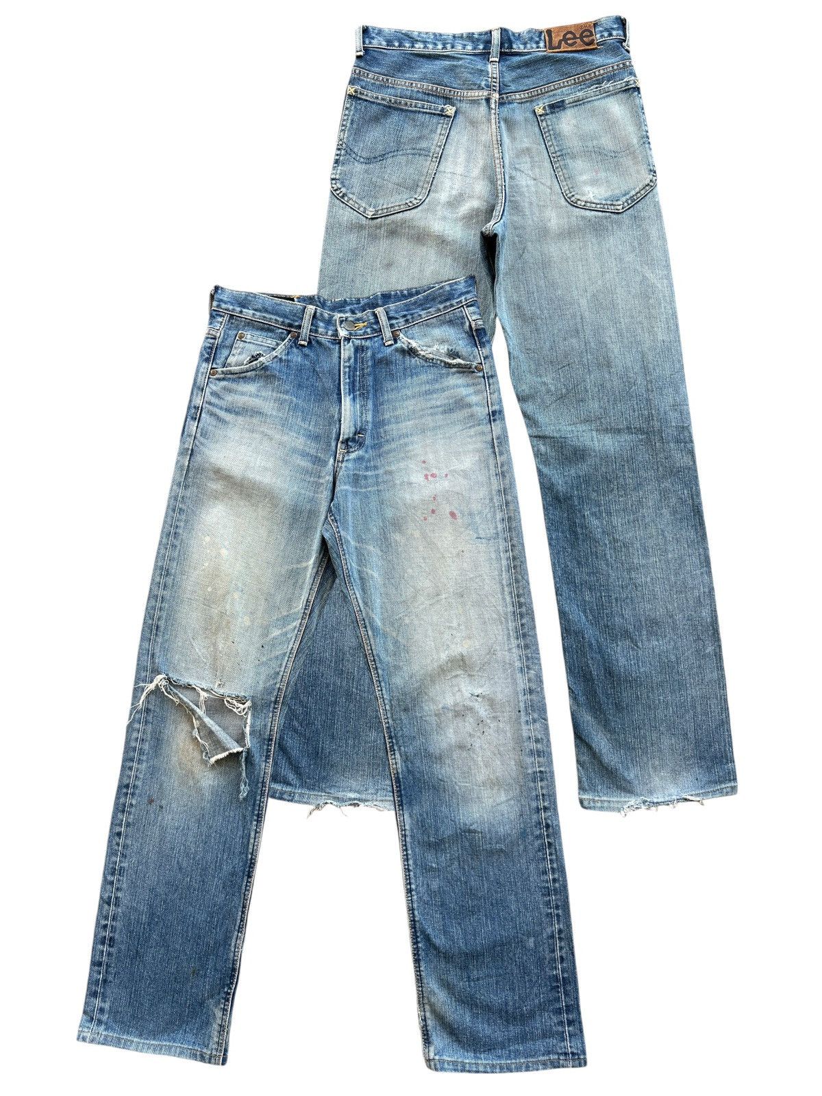 Lee Vintage 90s Lee Rider Distressed Denim Jeans 31x29 Size US 31 - 1 Thumbnail