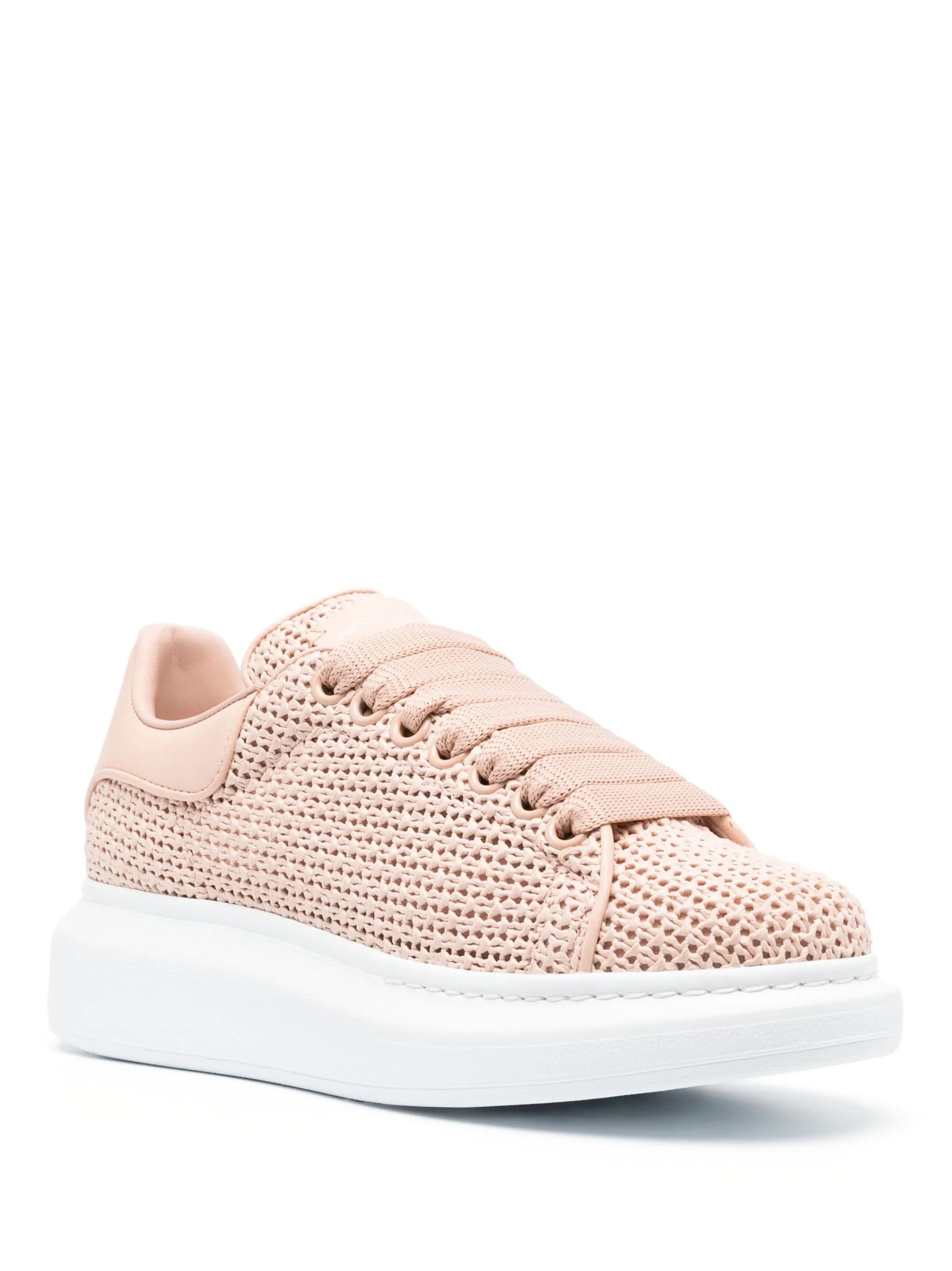 Alexander McQueen o1y0225 Low Top Sneakers in Blush Pink Size US 7 / IT 37 - 2 Thumbnail