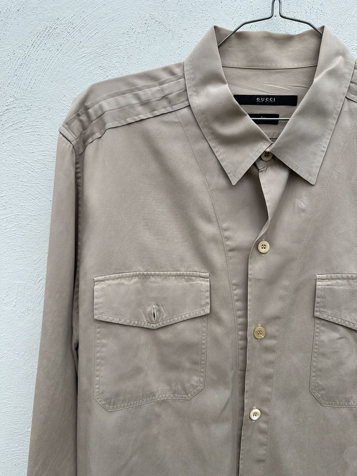 Gucci GUCCI Long Sleeve Shirt Slim Fit Size US L / EU 52-54 / 3 - 6 Thumbnail