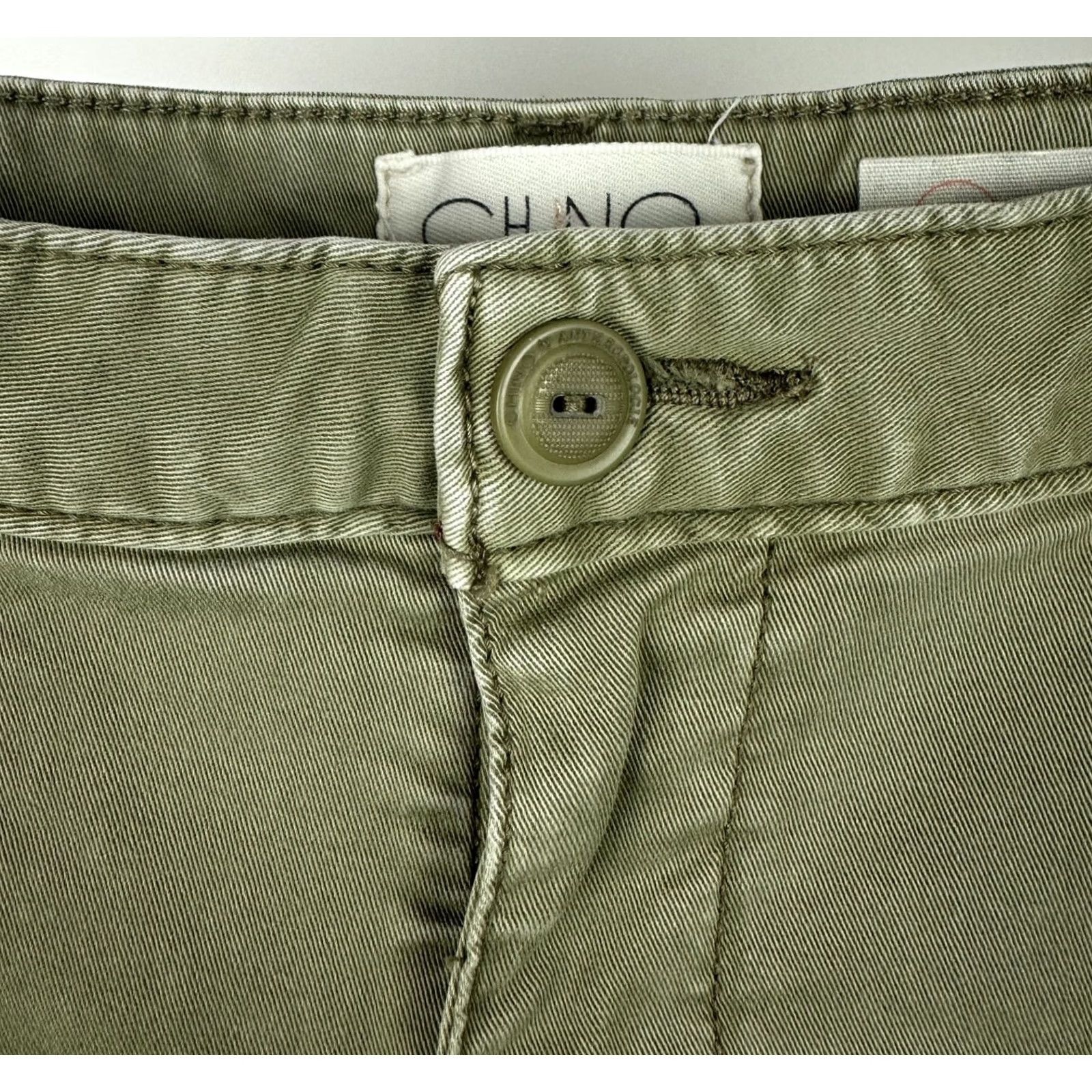 Anthropologie Anthropologie Chino Pants Olive Green Relaxed Stretch Twill Tuxedo Stripe Size 29 Womens Size 29" - 3 Thumbnail