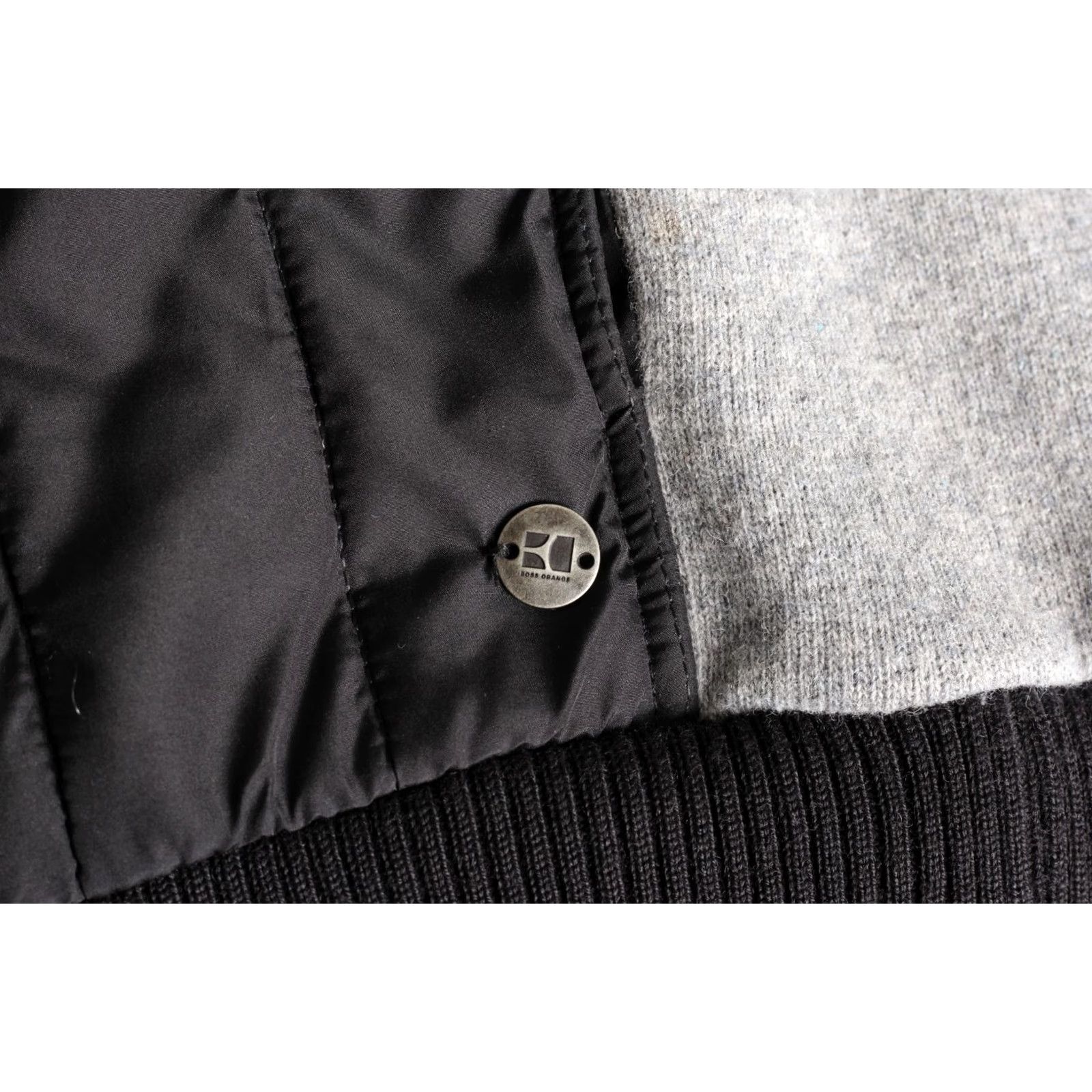 Hugo Boss HUGO BOSS Ztellar Full Zip Wool Blend Jacket Sweatshirt Men L Gray/Black Cardigan Jumper Designer Vintage: No Mens Size US L / EU 52-54 / 3 - 5 Thumbnail