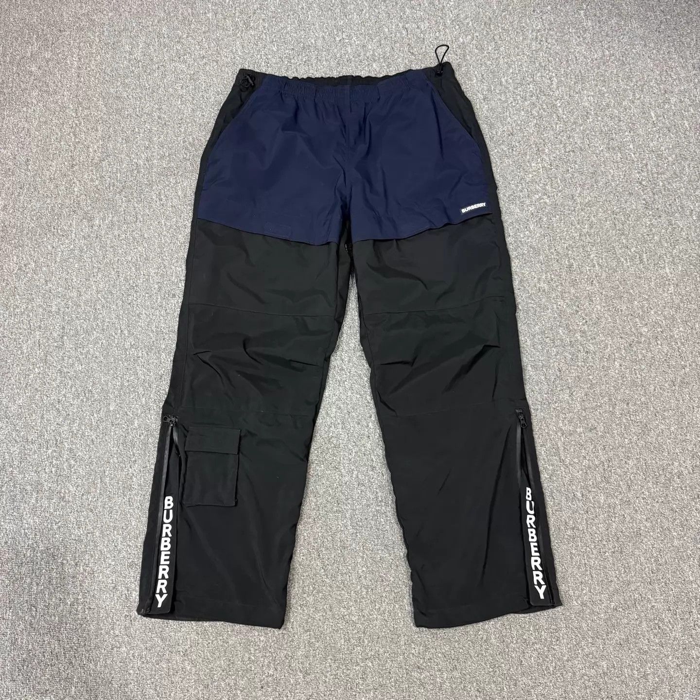 Burberry Burberry Black/Blue Color Blocked Drawstring Pants 52 99New Size US 36 / EU 52 - 1 Thumbnail