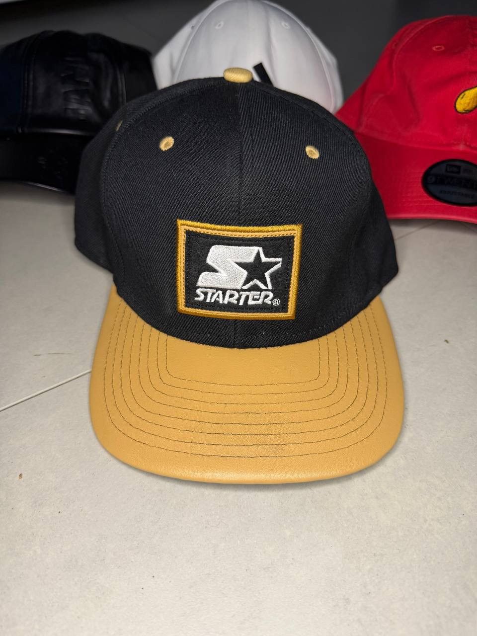 Starter Starter Black/Beige Adjustable Cap Size ONE SIZE - 1 Thumbnail