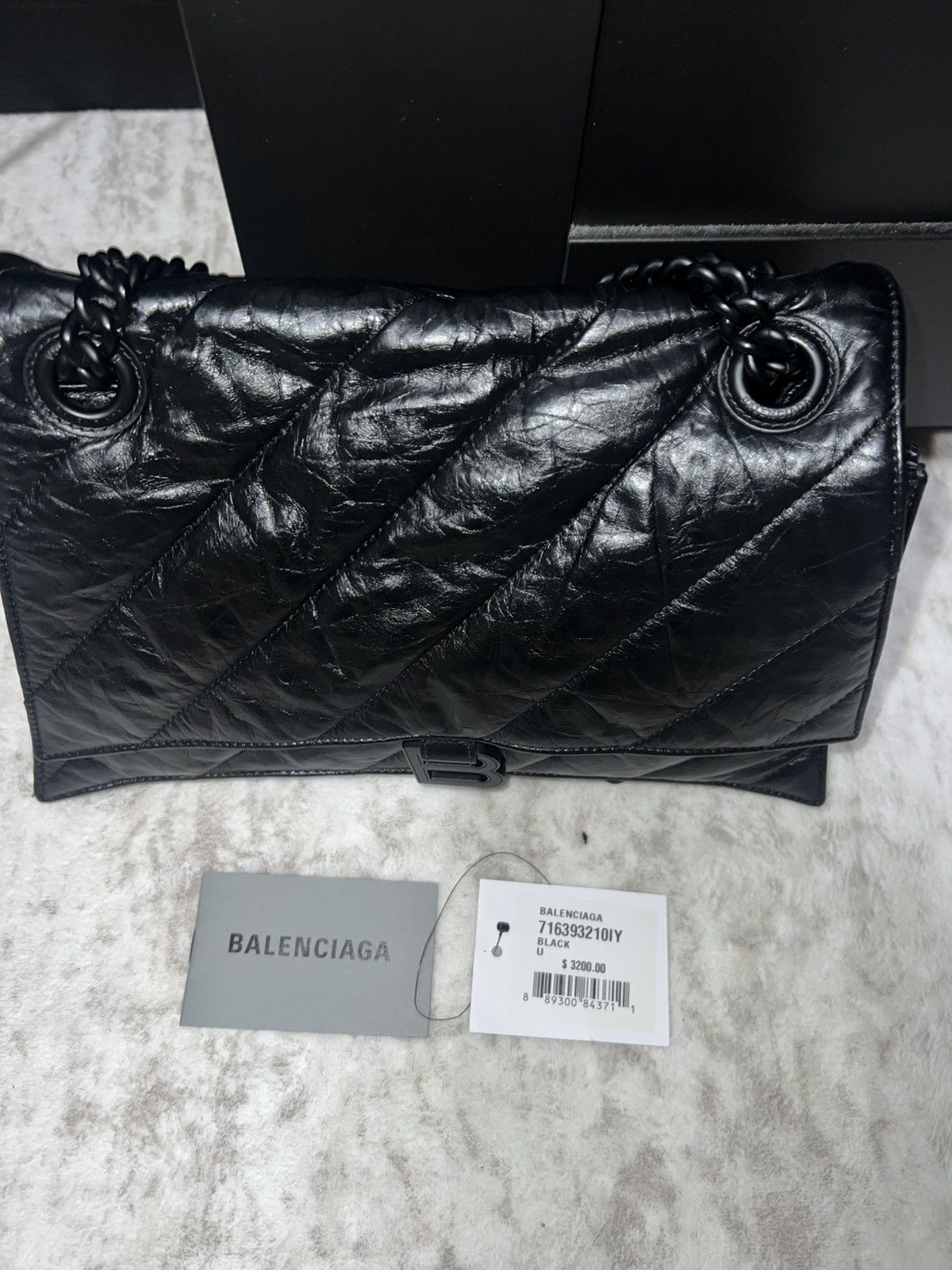 Balenciaga Balenciaga B Logo Quilted Small Shoulder Bag Size ONE SIZE - 4 Thumbnail