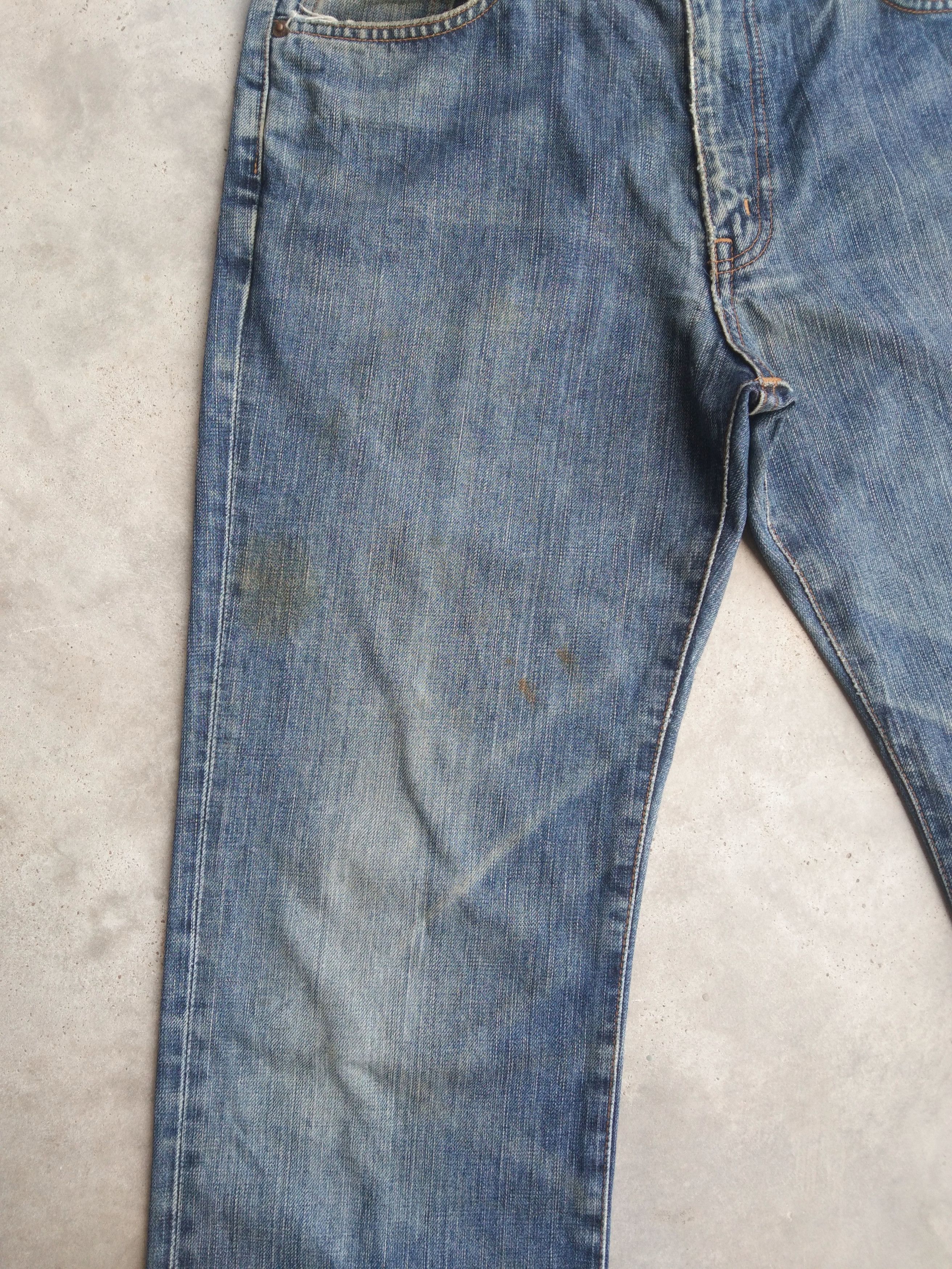 Japanese Brand Vintage Faded Blue Edwin 503 Distressed Jeans 31x34 Size US 31 - 5 Thumbnail