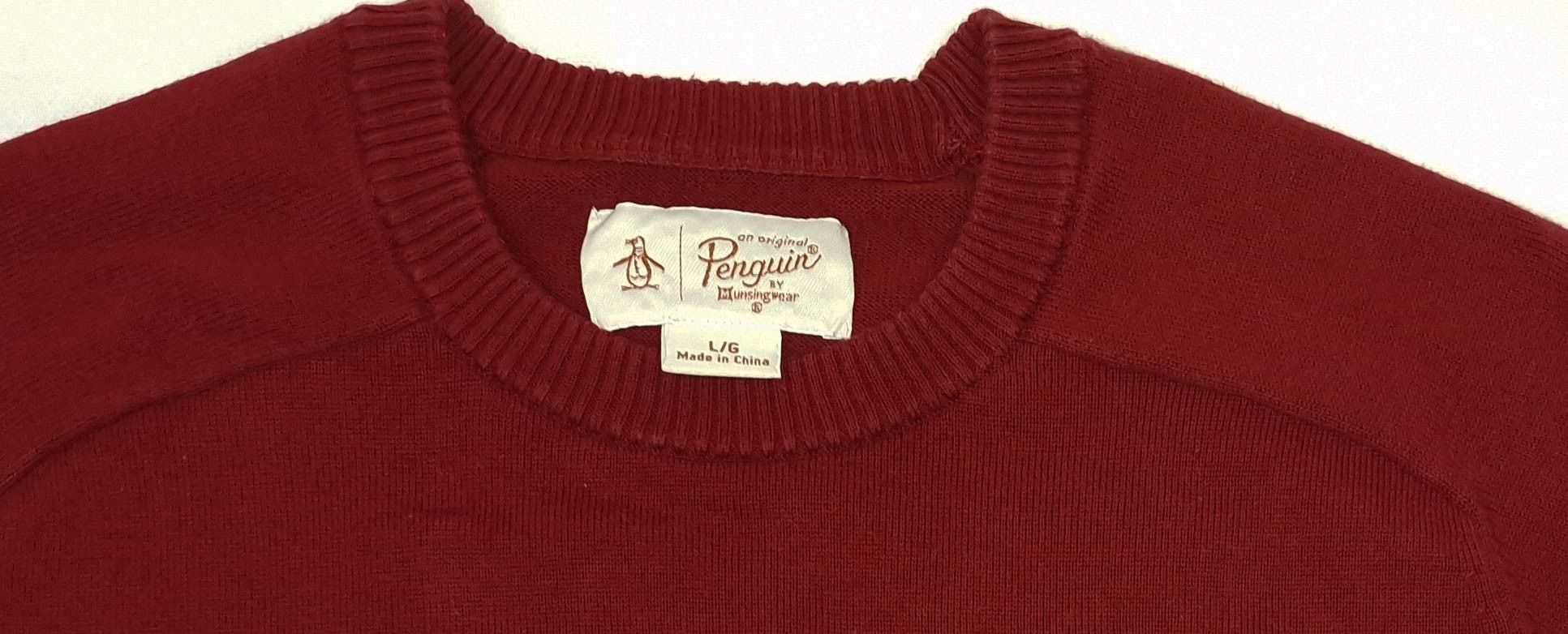 Original Penguin Penguin mens jumper cotton size M (LABEL L) vgc Size US M / EU 48-50 / 2 - 6 Thumbnail