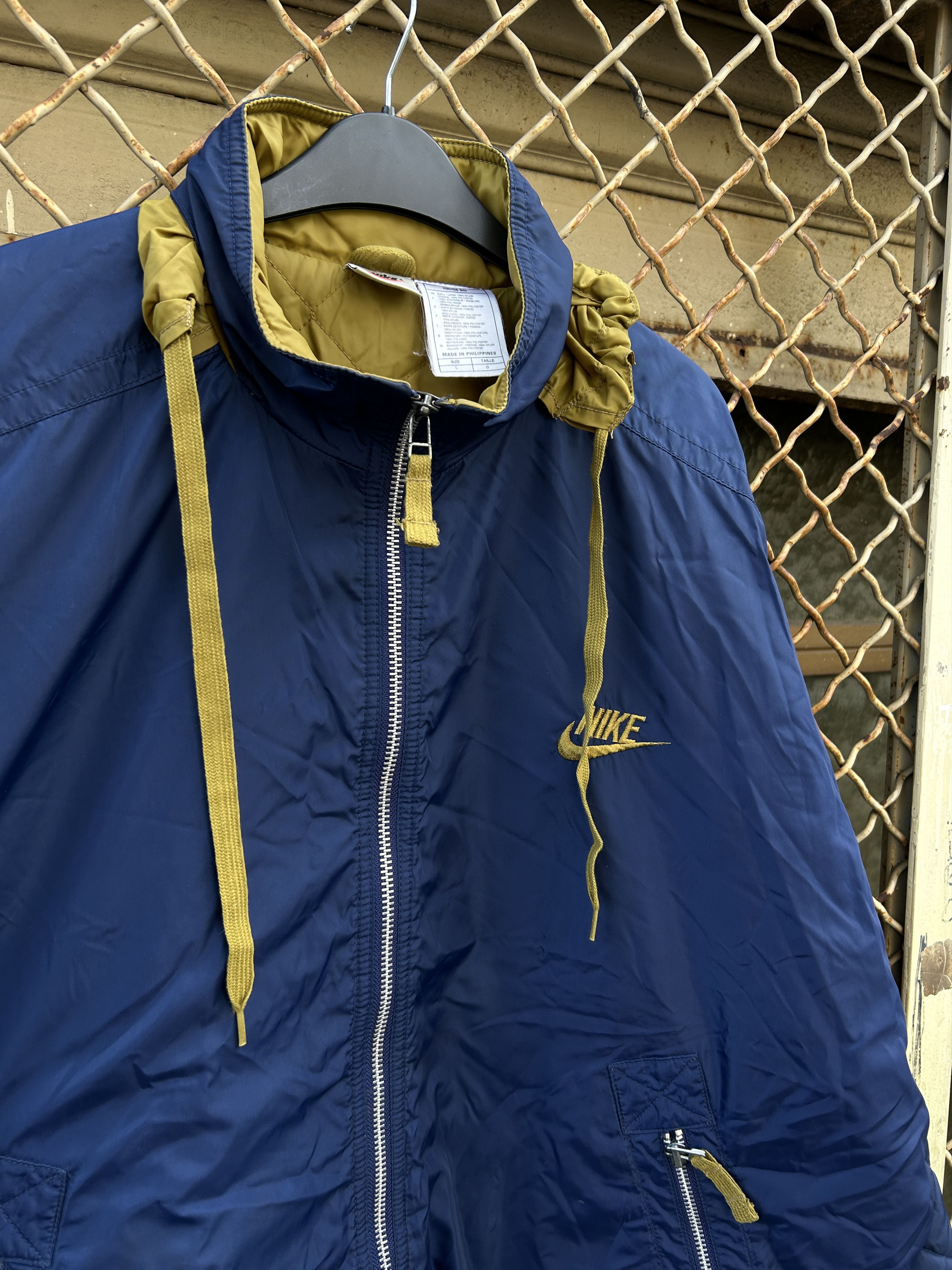 Nike Nike Vintage big logo quilted jacket oversize 80s 90s Size US L / EU 52-54 / 3 - 3 Thumbnail