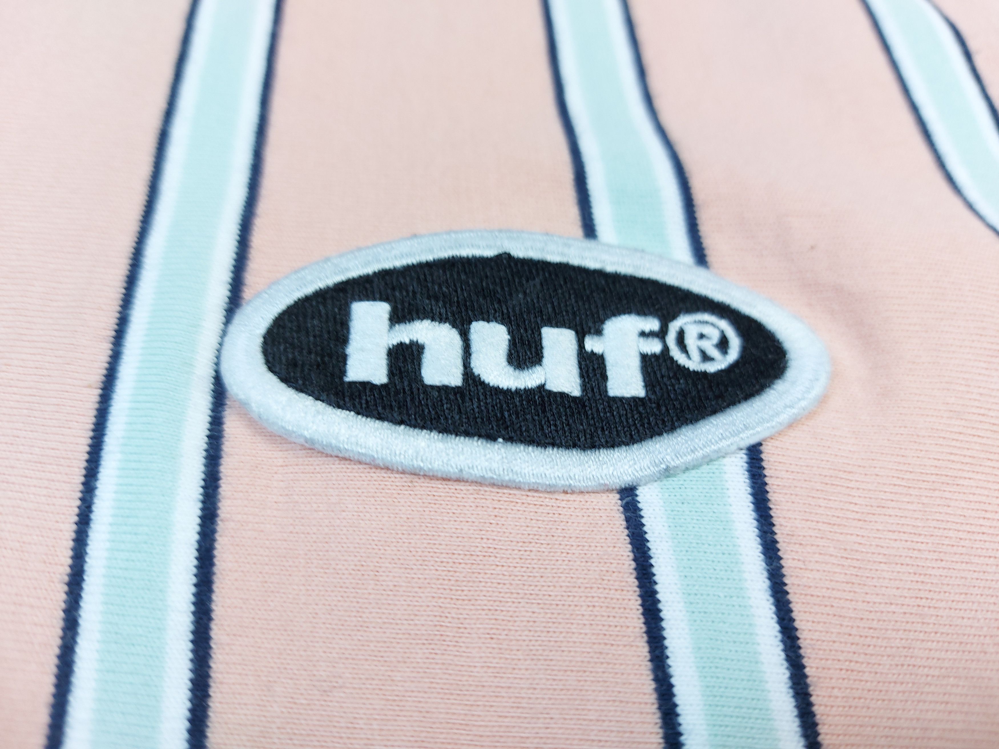 Huf HUF Jerome Yarn Dye Stripe Knit Top Coral Pink T-shirt Size US M / EU 48-50 / 2 - 2 Thumbnail